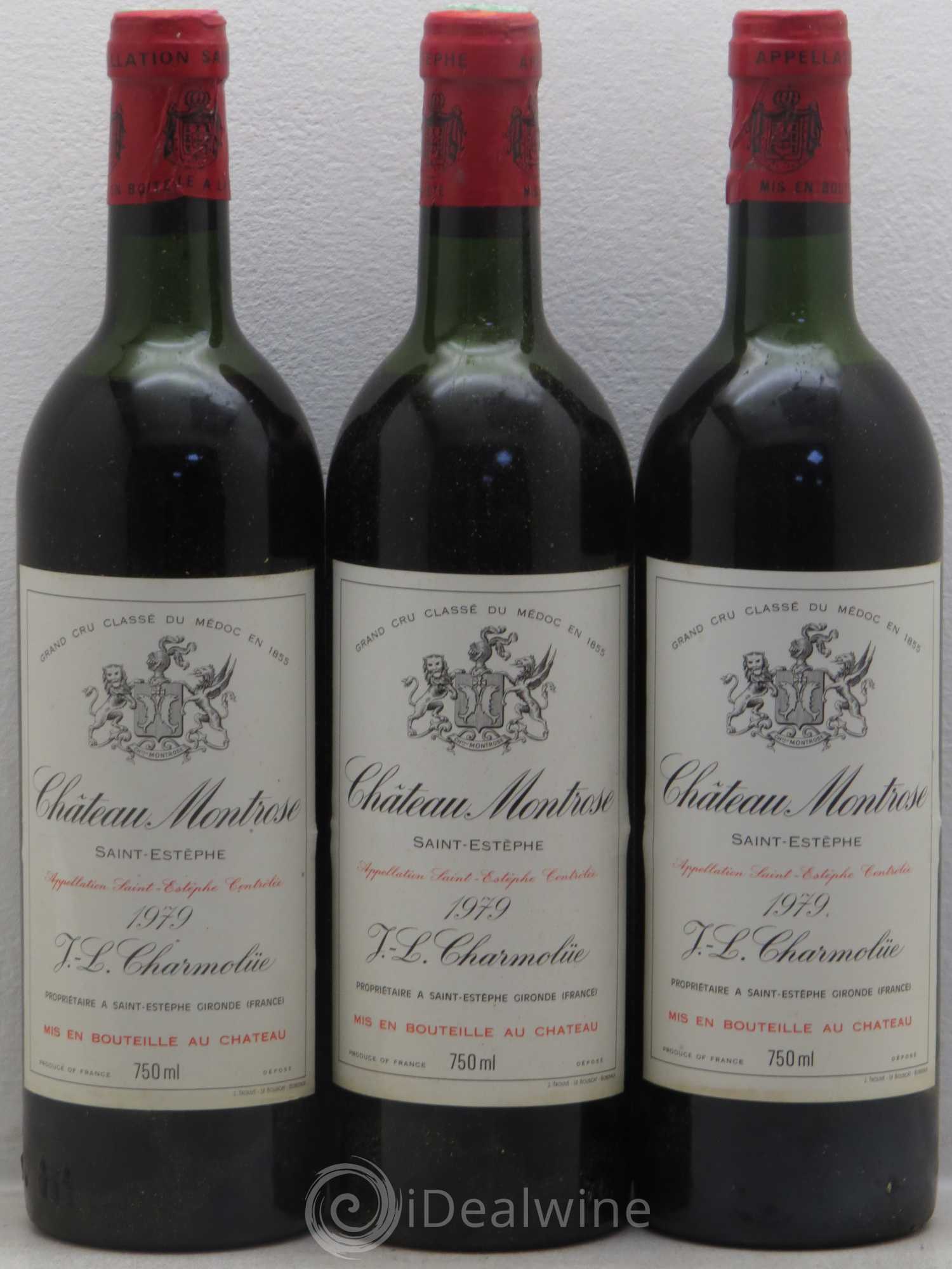 Château Montrose 2ème Grand Cru Classé 1979 - Lot de 3 bouteilles - 0