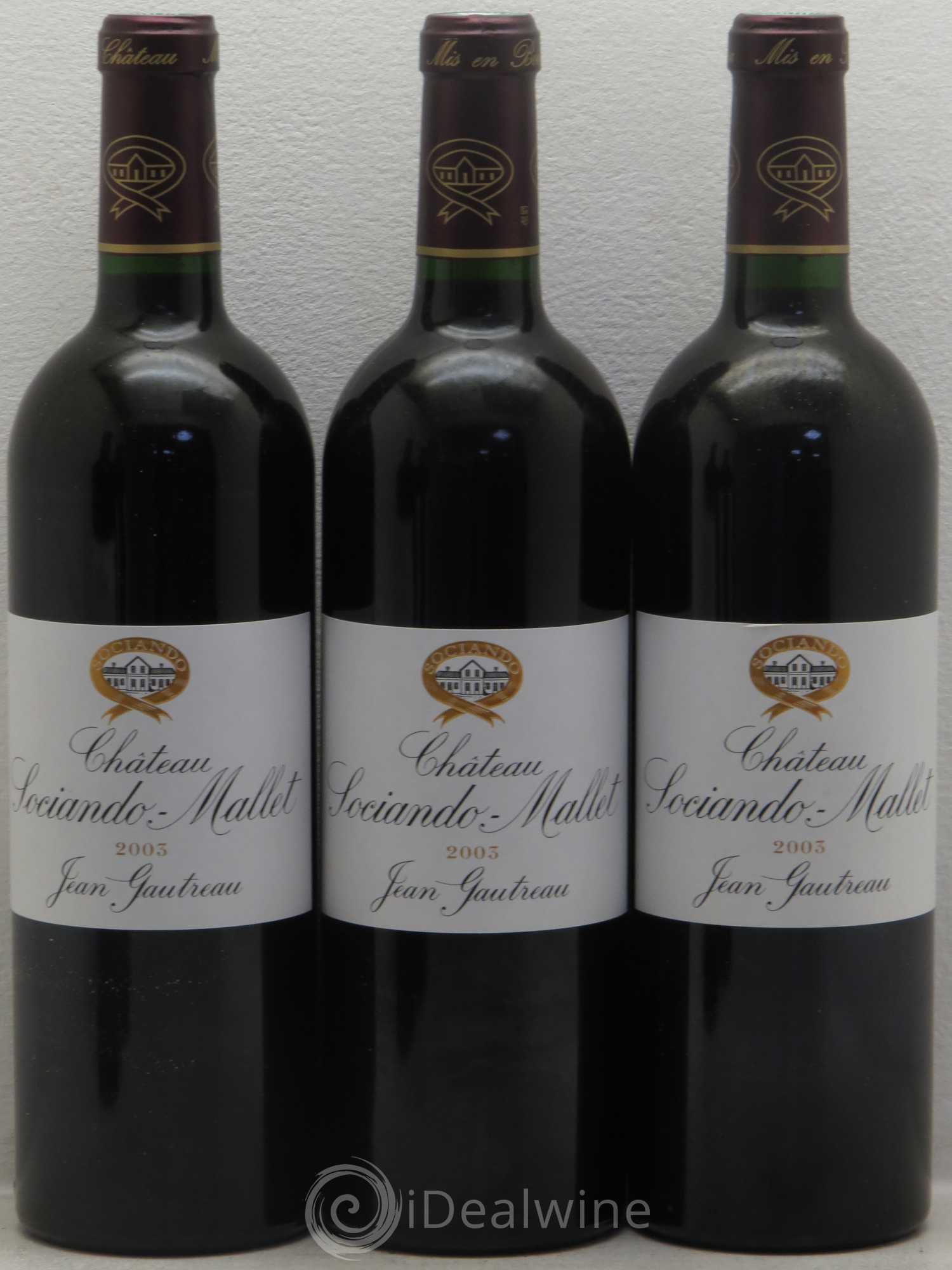 Château Sociando Mallet 2003 - Lot de 5 bouteilles - 1