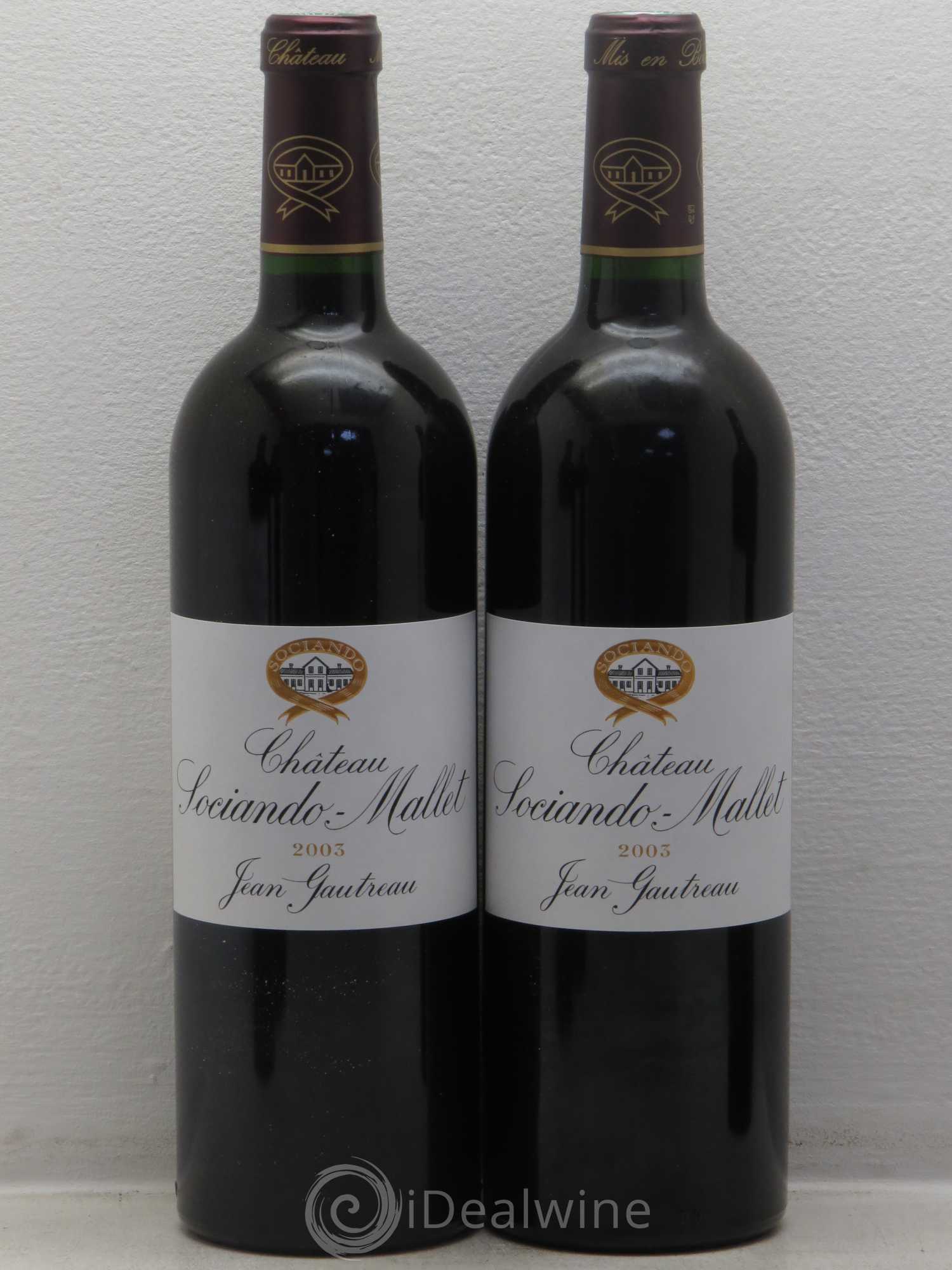 Château Sociando Mallet 2003 - Lot de 5 bouteilles - 2