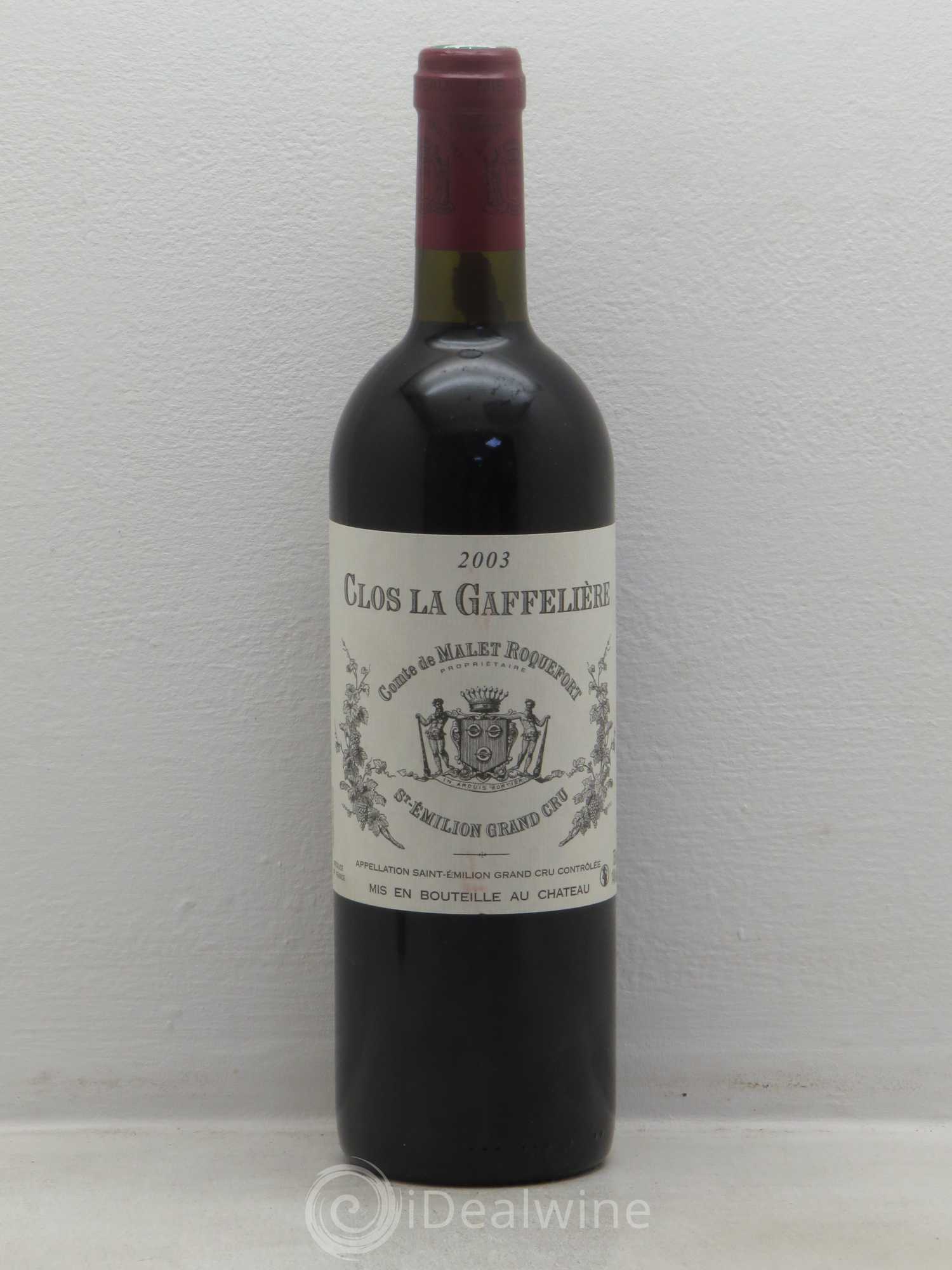 Saint-Émilion clos la Gaffelière 2003 - Posten von 1 Flasche - 0