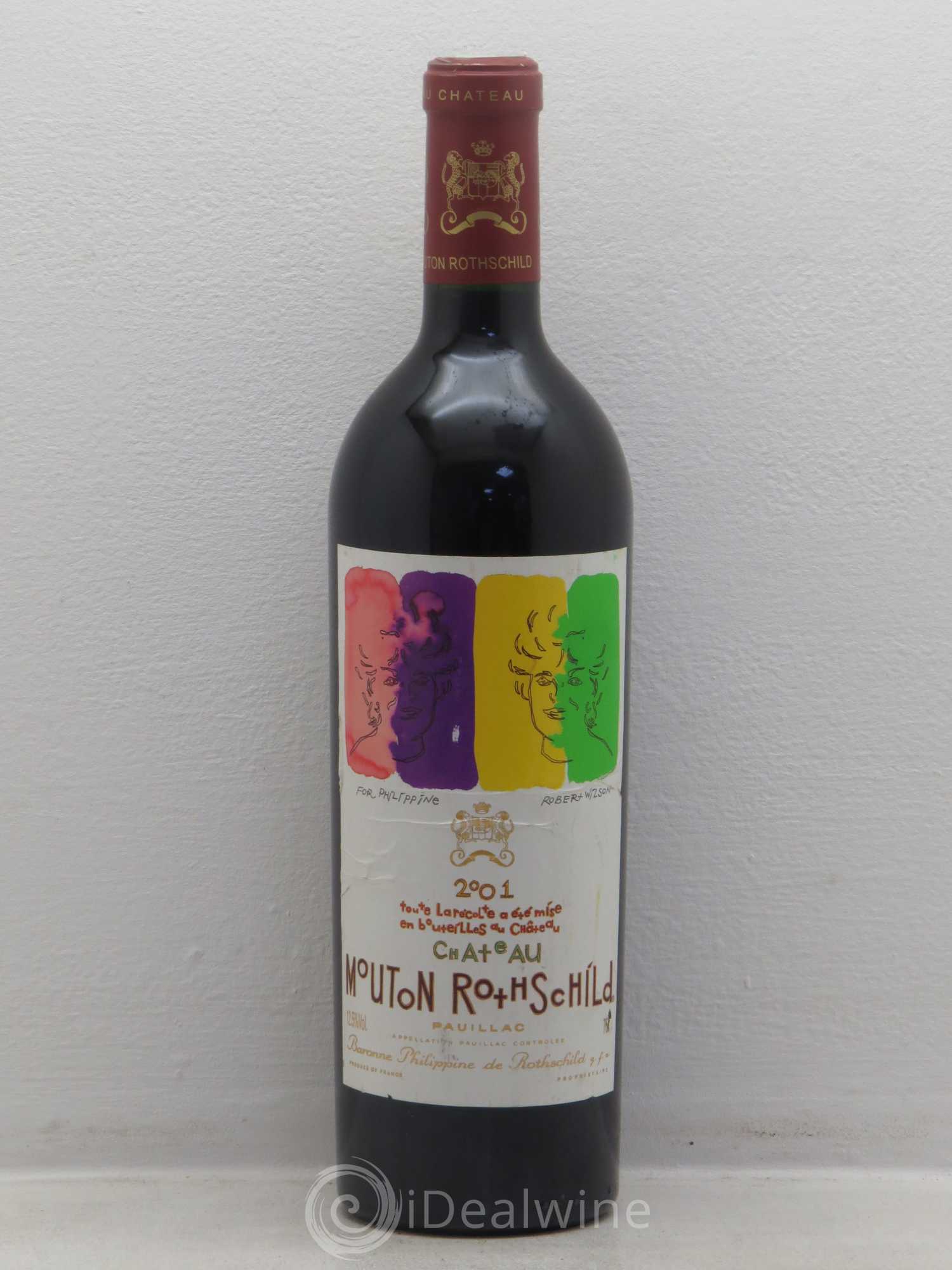 Château Mouton Rothschild 1er Grand Cru Classé 2001 - Lot de 1 bouteille - 0