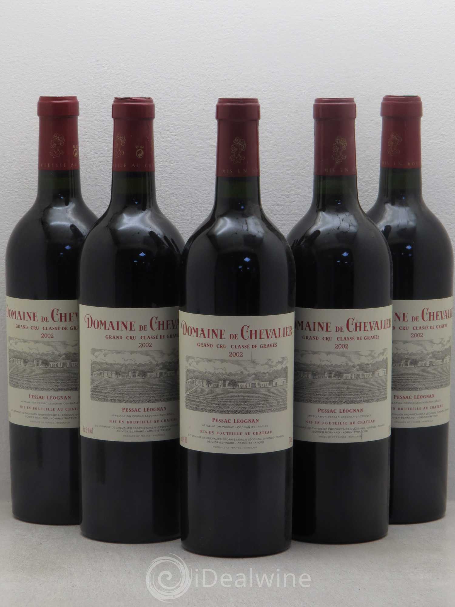 Domaine de Chevalier Cru Classé de Graves 2002 - Lot de 5 bouteilles - 0