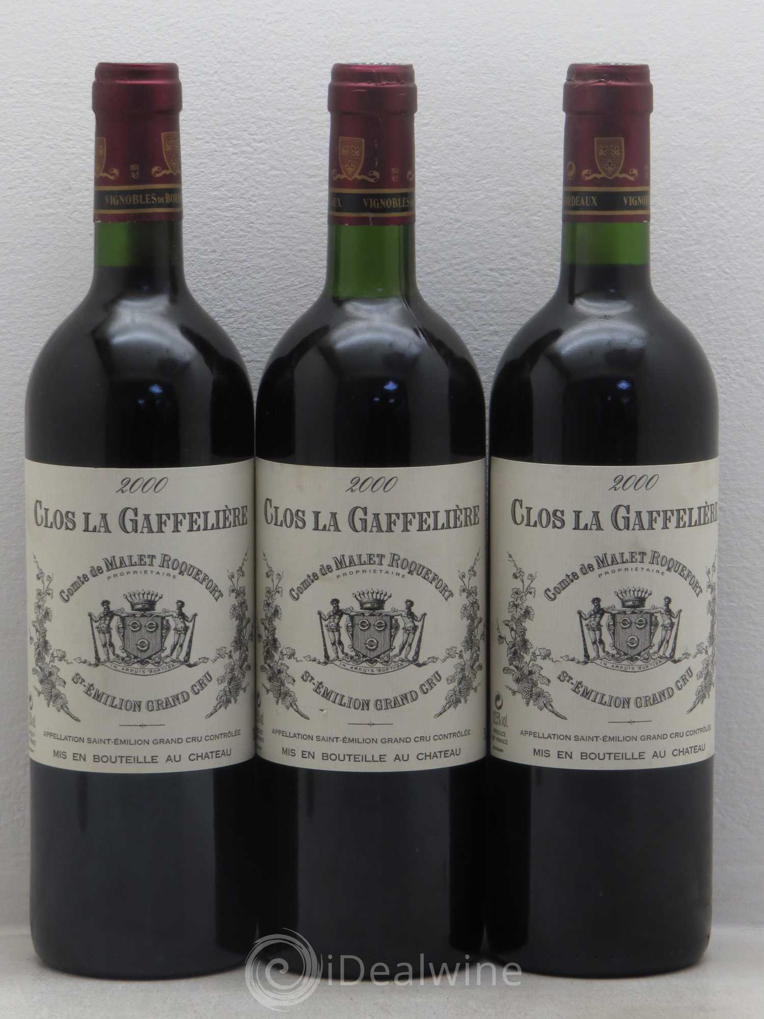 Saint-Émilion clos la Gaffelière 2000 - Posten von 3 Flaschen - 0
