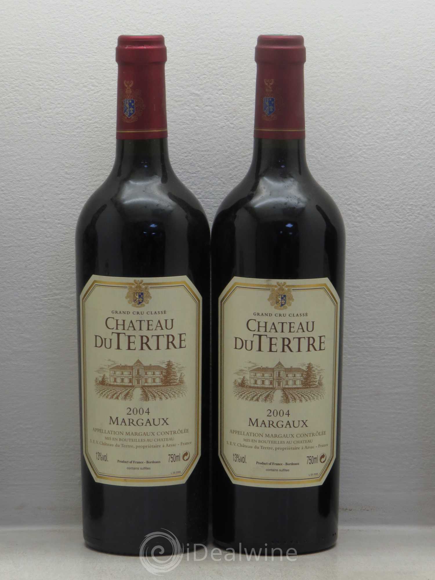 Château du Tertre 5ème Grand Cru Classé 2004 - Lot de 4 bouteilles - 1