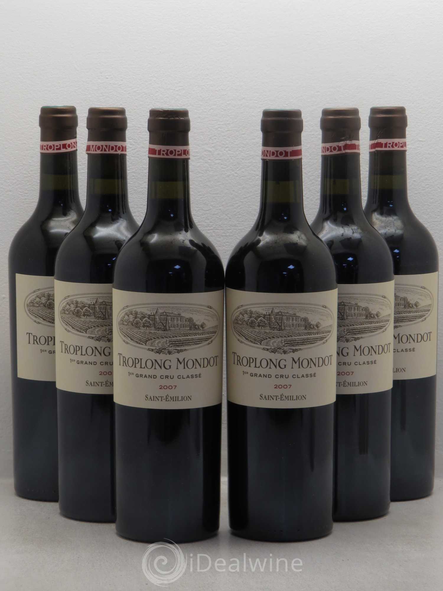 Château Troplong Mondot 1er Grand Cru Classé B 2007 - Lot de 6 bouteilles - 0