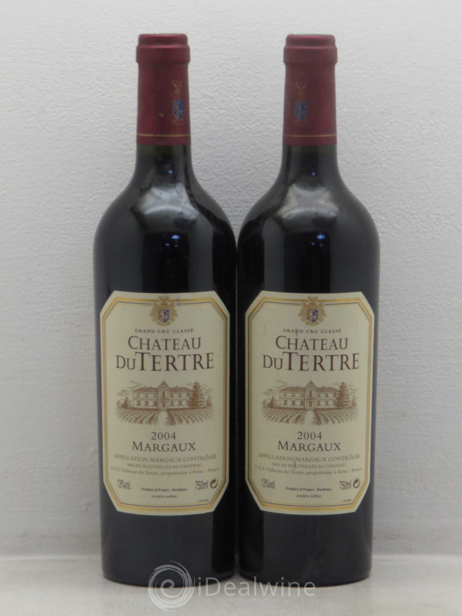 Château du Tertre 5ème Grand Cru Classé 2004 - Lot de 2 bouteilles - 0