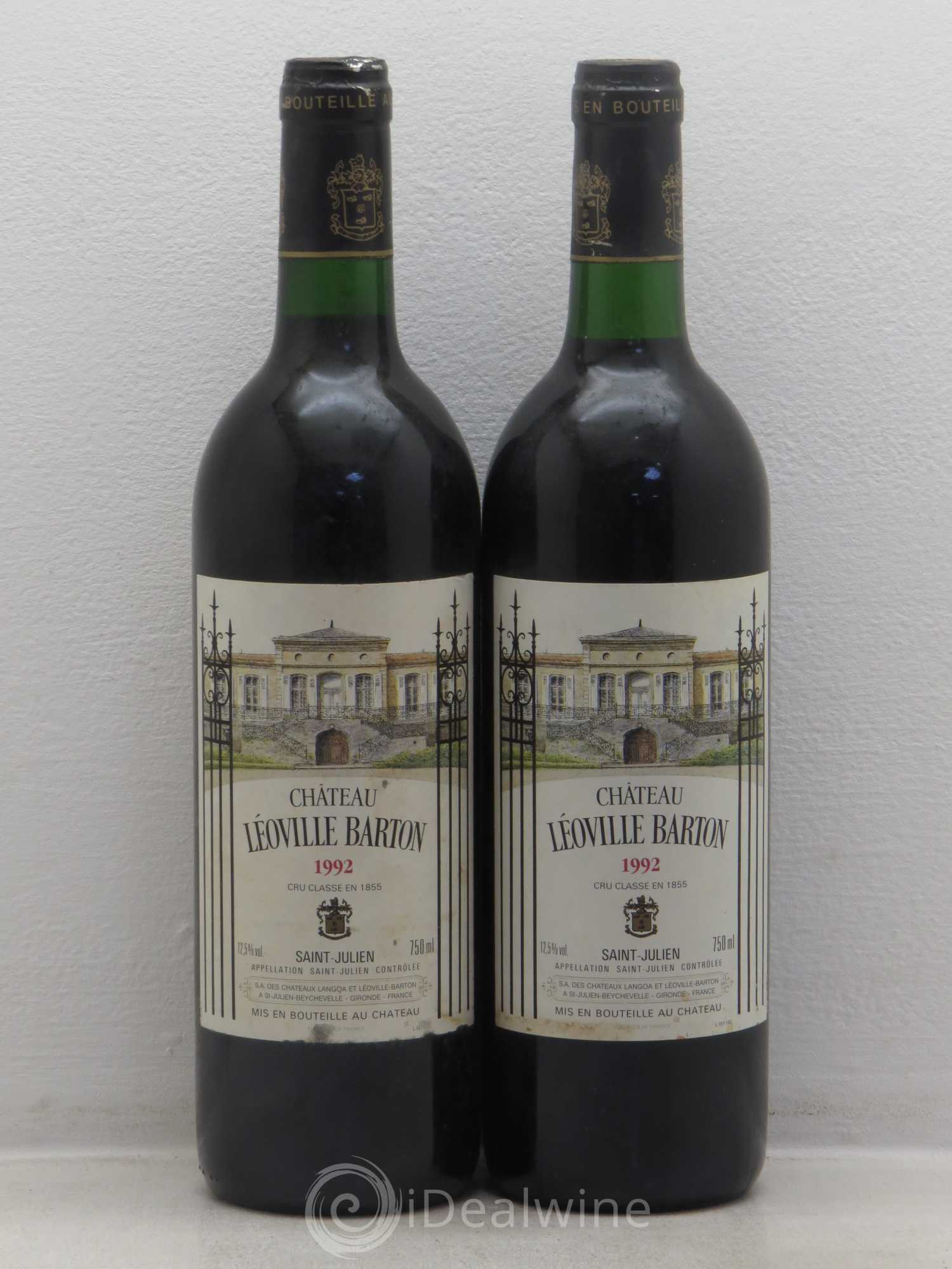 Château Léoville Barton 2ème Grand Cru Classé 1992 - Lot de 2 bouteilles - 0