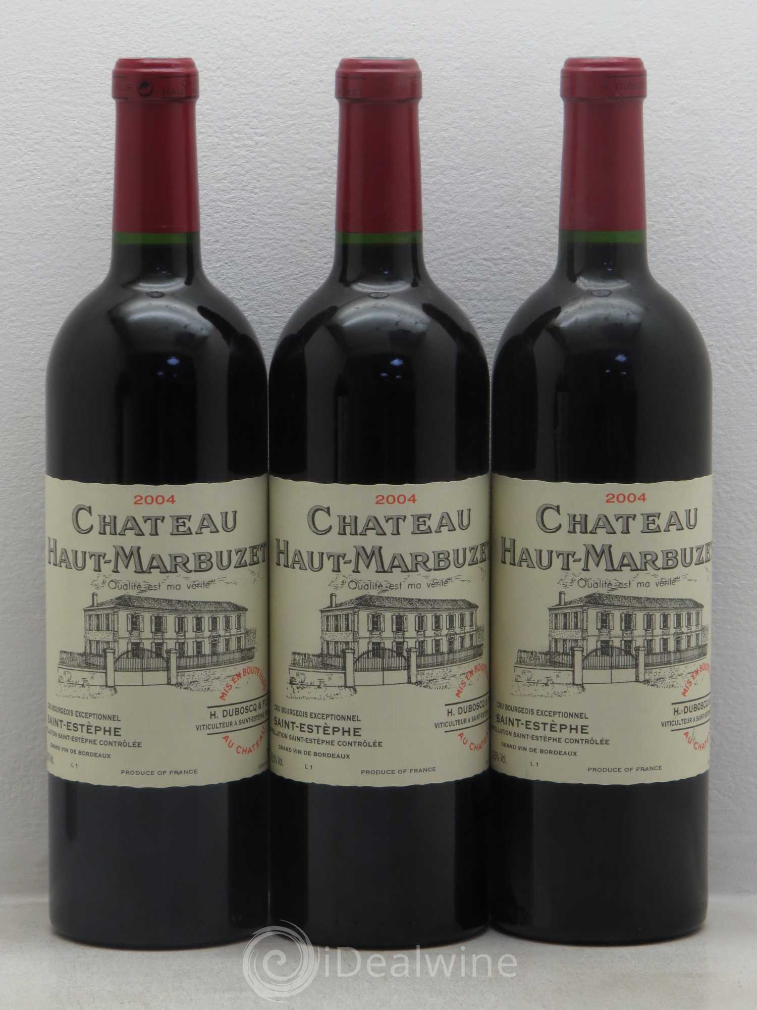 Château Haut Marbuzet 2004 - Lot de 5 bouteilles - 1