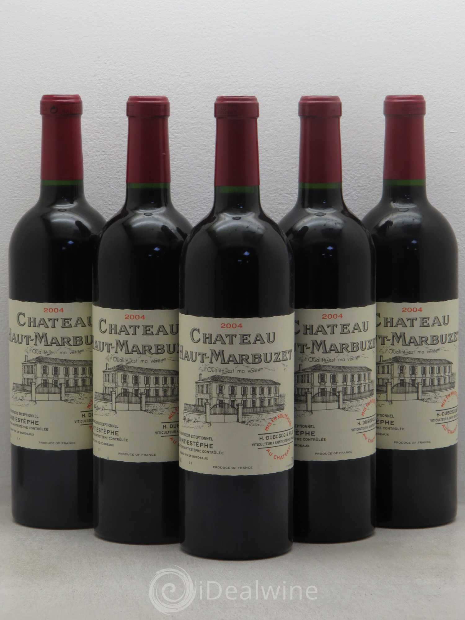 Château Haut Marbuzet 2004 - Lot de 5 bouteilles - 0