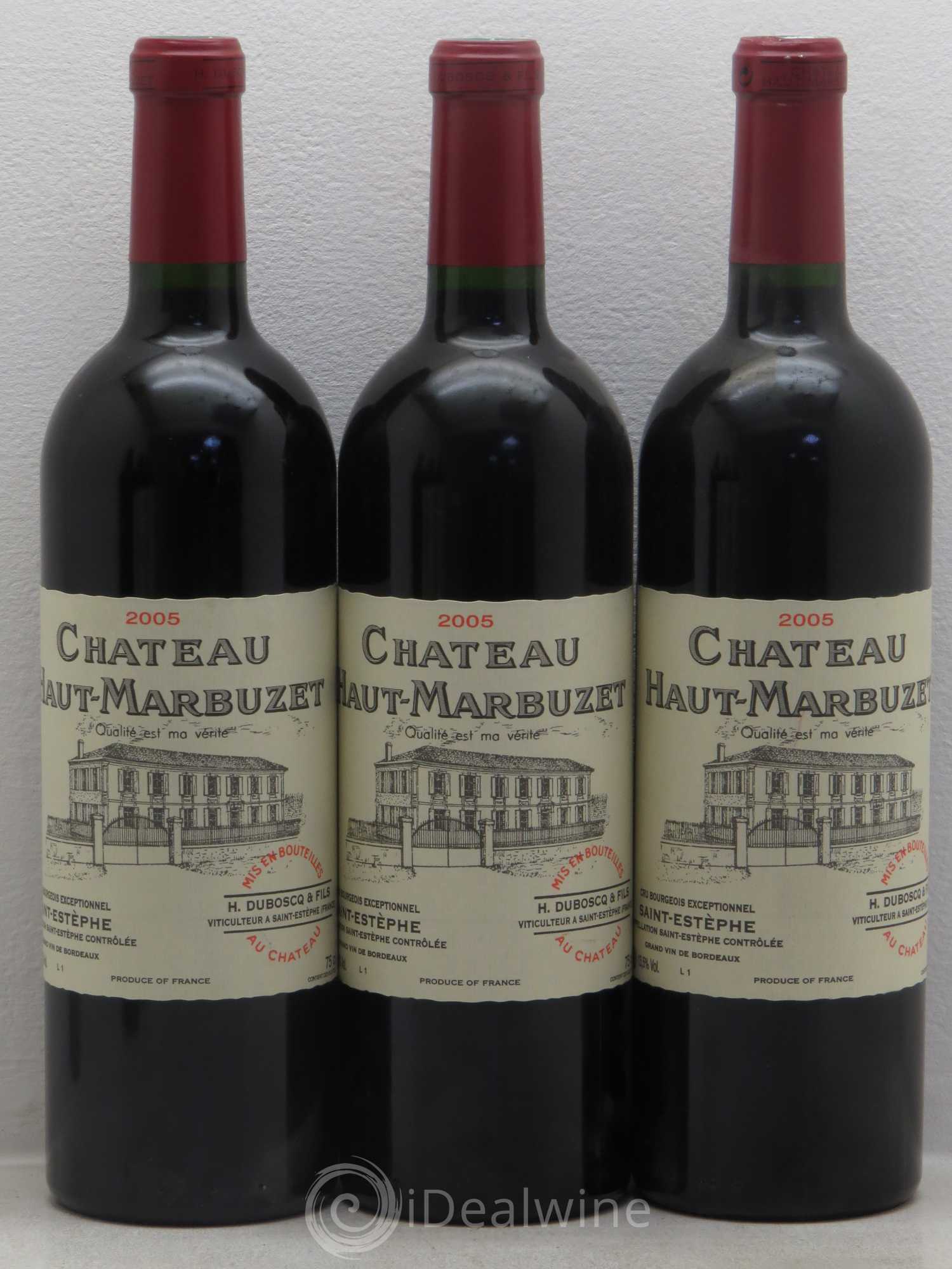 Château Haut Marbuzet 2005 - Lot de 6 bouteilles - 1