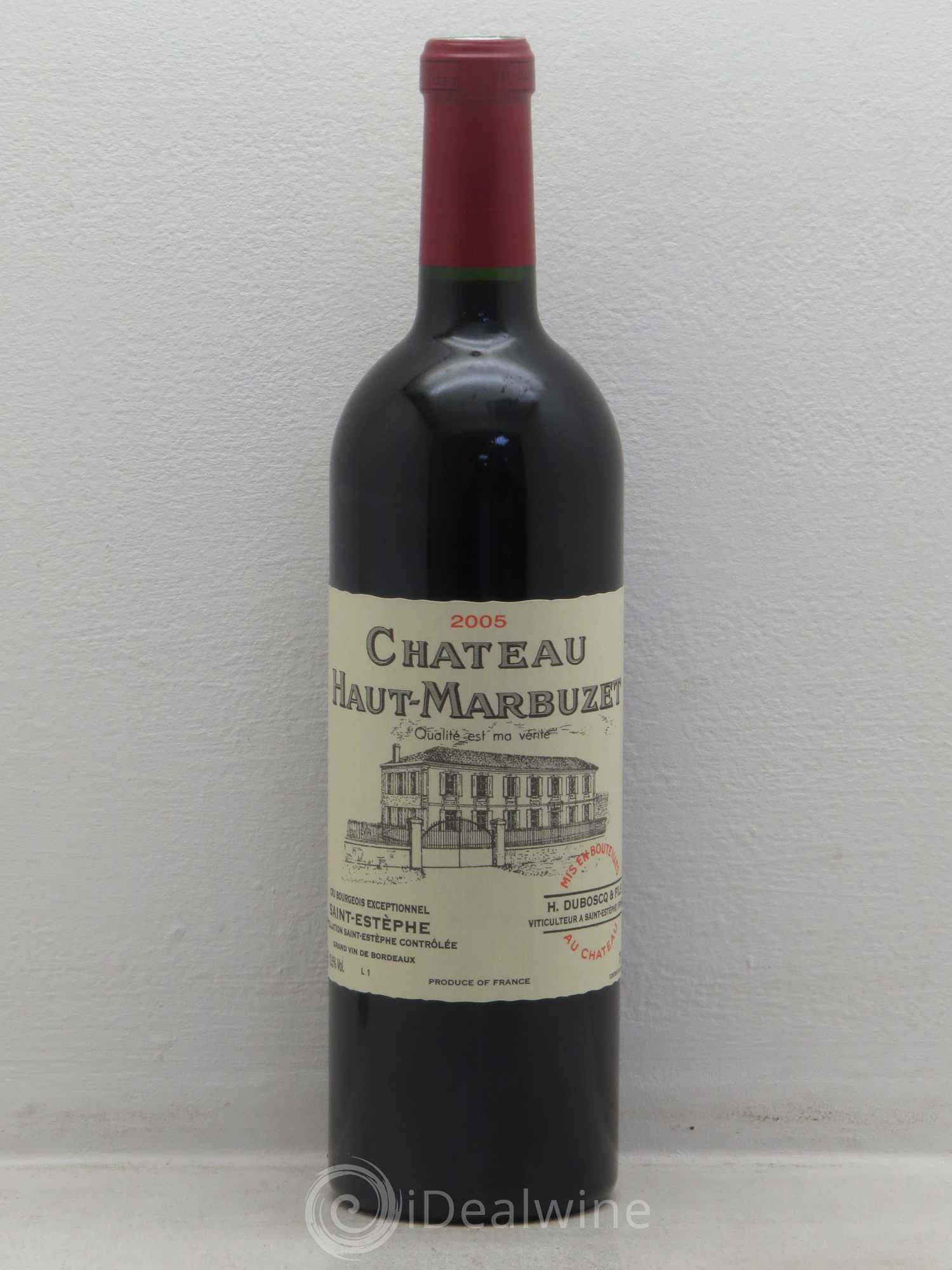 Château Haut Marbuzet 2005 - Lot de 1 bouteille - 0