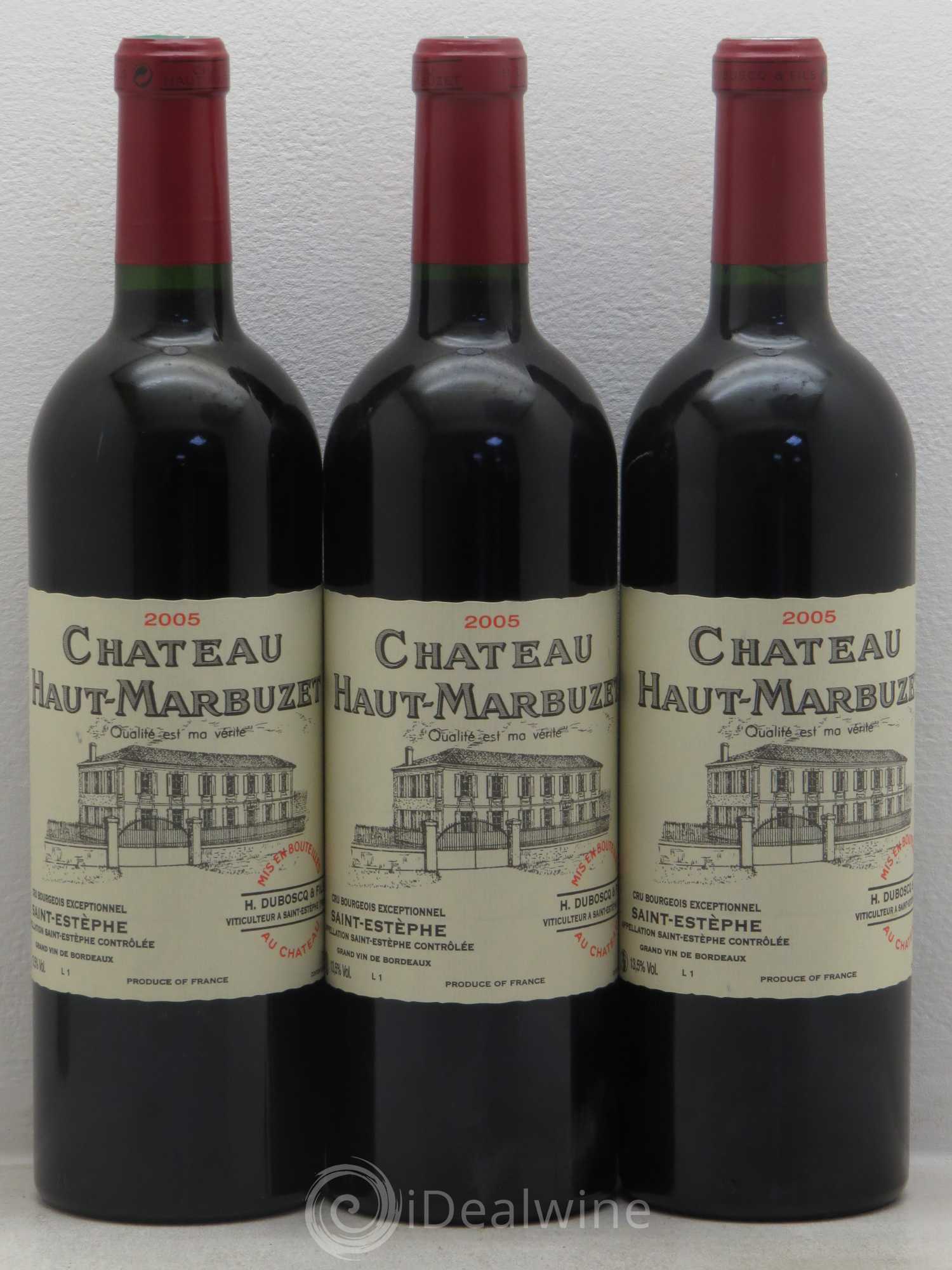 Château Haut Marbuzet 2005 - Lot de 3 bouteilles - 0