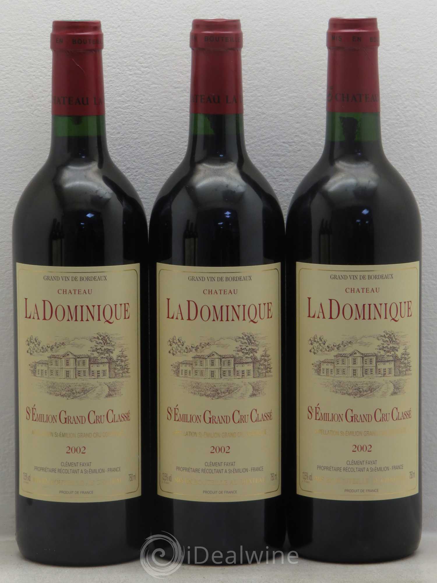 Château la Dominique Grand Cru Classé 2002 - Lot de 6 bouteilles - 1