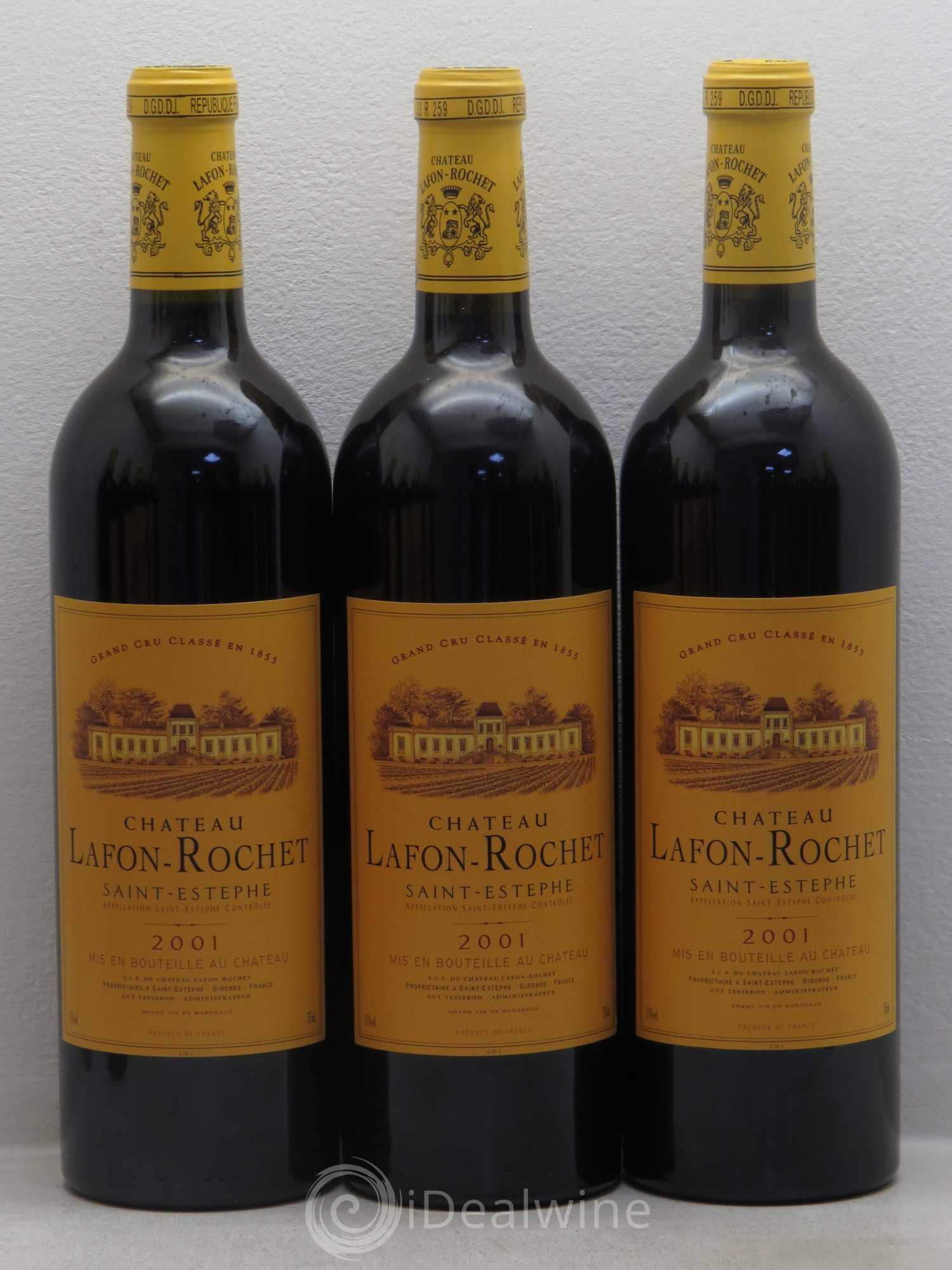 Château Lafon Rochet 4ème Grand Cru Classé 2001 - Lot de 12 bouteilles - 1