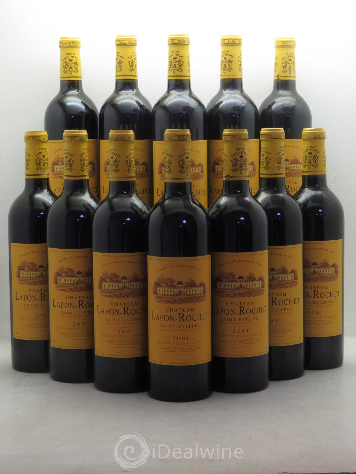 Château Lafon Rochet 4ème Grand Cru Classé 2001 - Lot de 12 bouteilles - 0