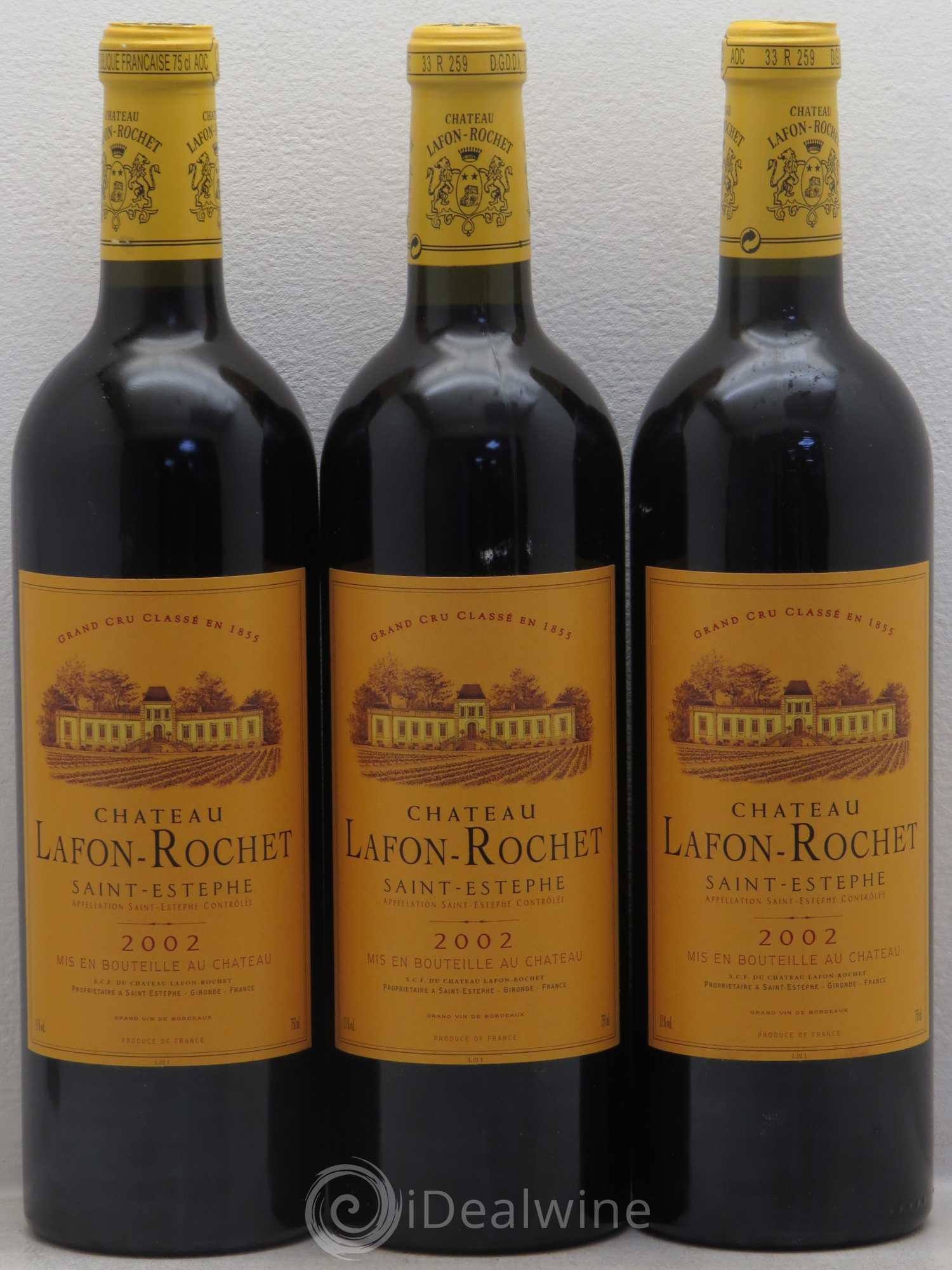 Château Lafon Rochet 4ème Grand Cru Classé 2002 - Lot de 6 bouteilles - 2