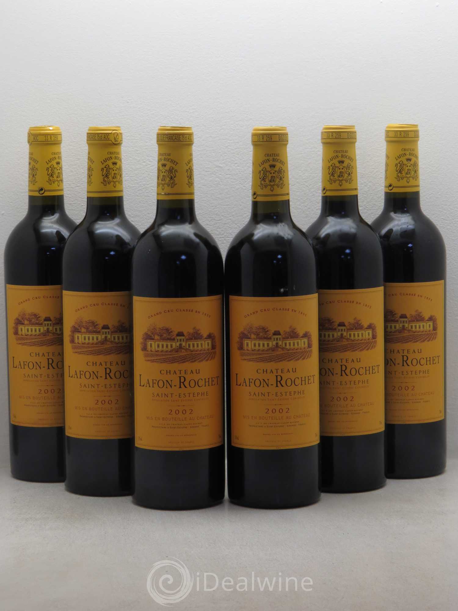 Château Lafon Rochet 4ème Grand Cru Classé 2002 - Lot de 6 bouteilles - 0