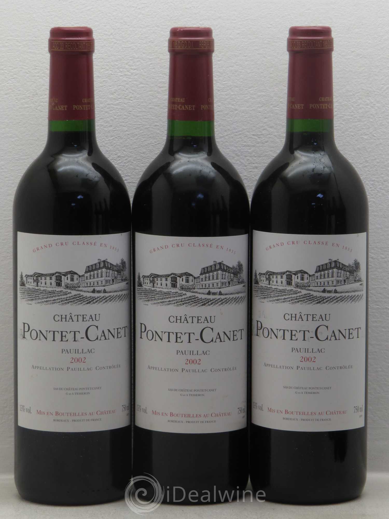 Château Pontet Canet 5ème Grand Cru Classé 2002 - Lot de 12 bouteilles - 3