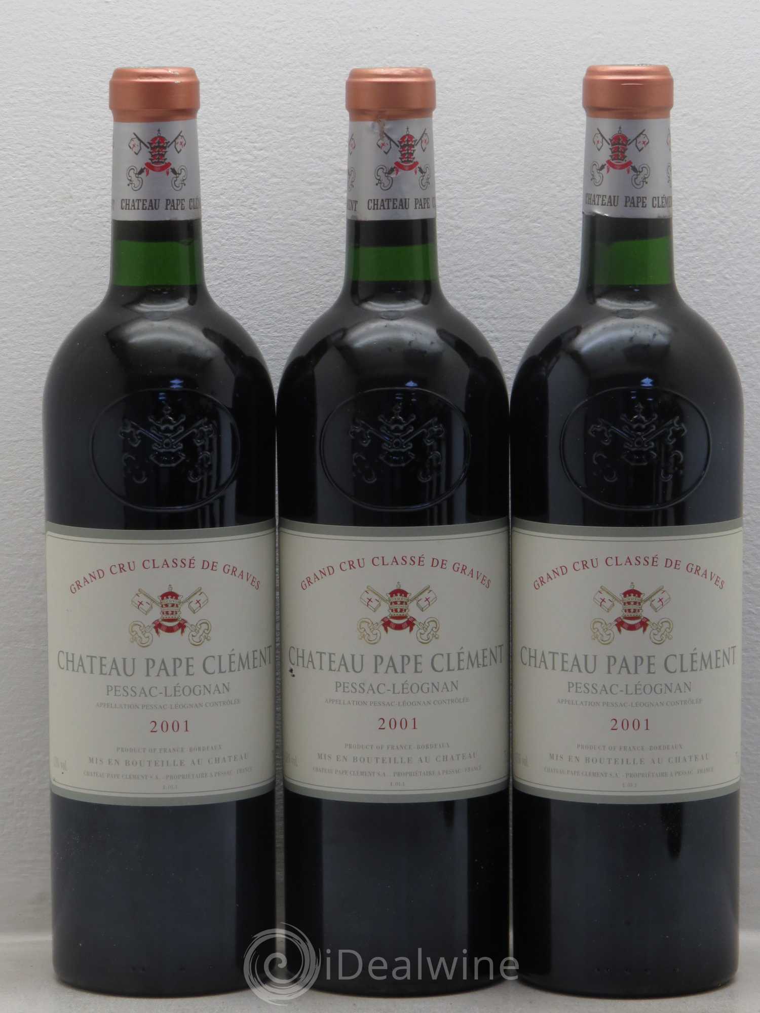 Château Pape Clément Cru Classé de Graves 2001 - Lot de 6 bouteilles - 1