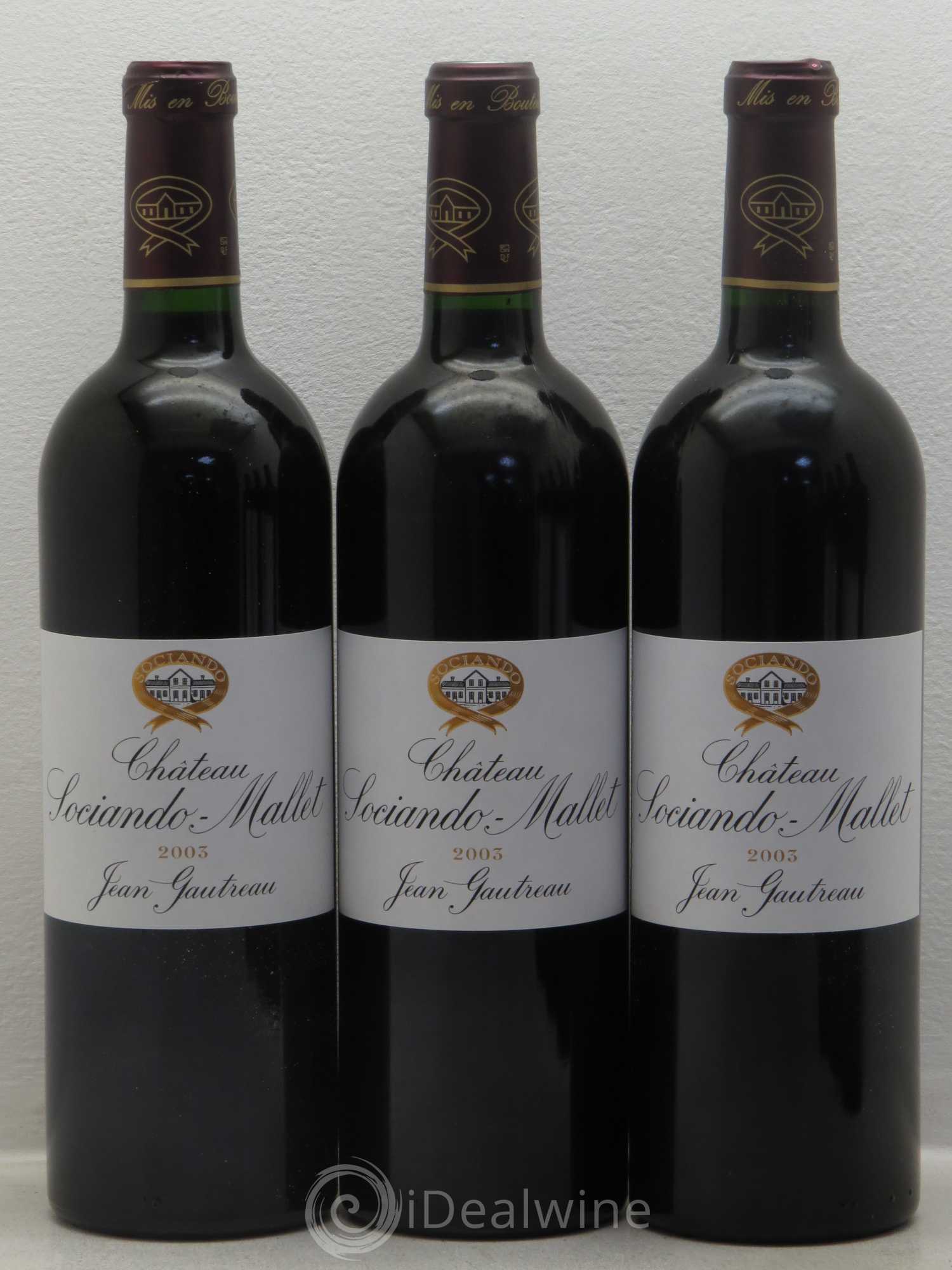 Château Sociando Mallet 2003 - Lot de 6 bouteilles - 1