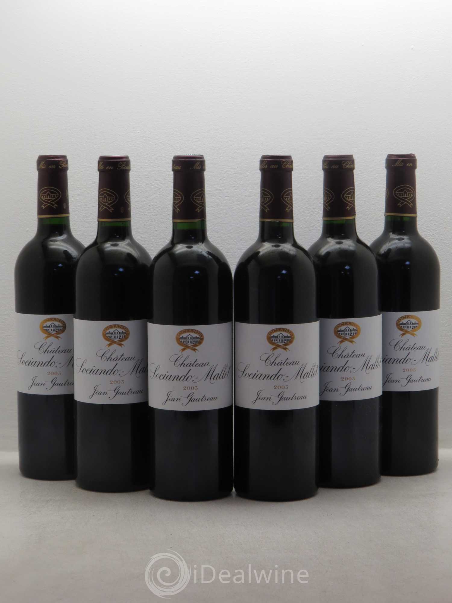 Château Sociando Mallet 2003 - Lot de 6 bouteilles - 0