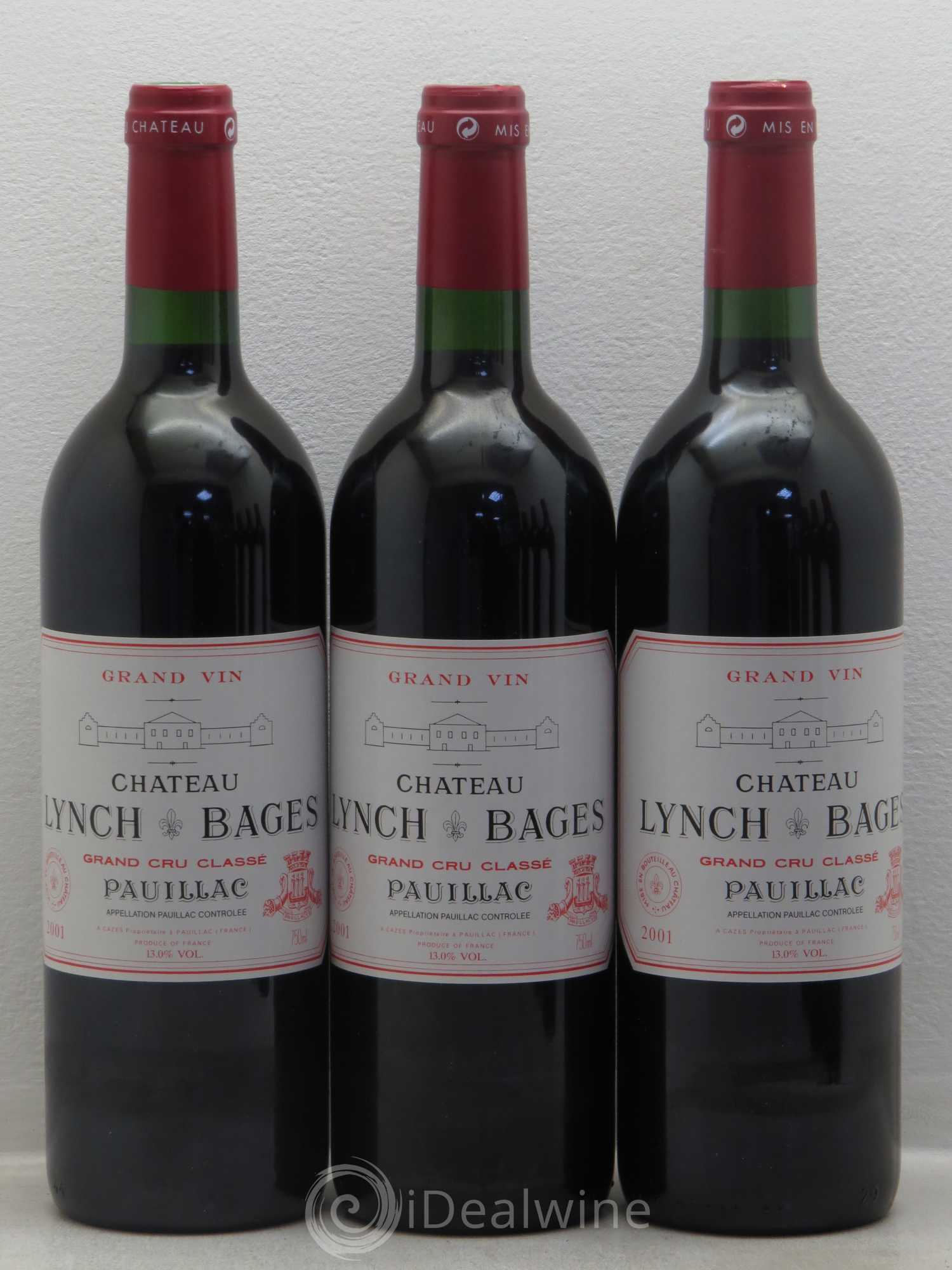 Château Lynch Bages 5ème Grand Cru Classé 2001 - Lot de 6 bouteilles - 1