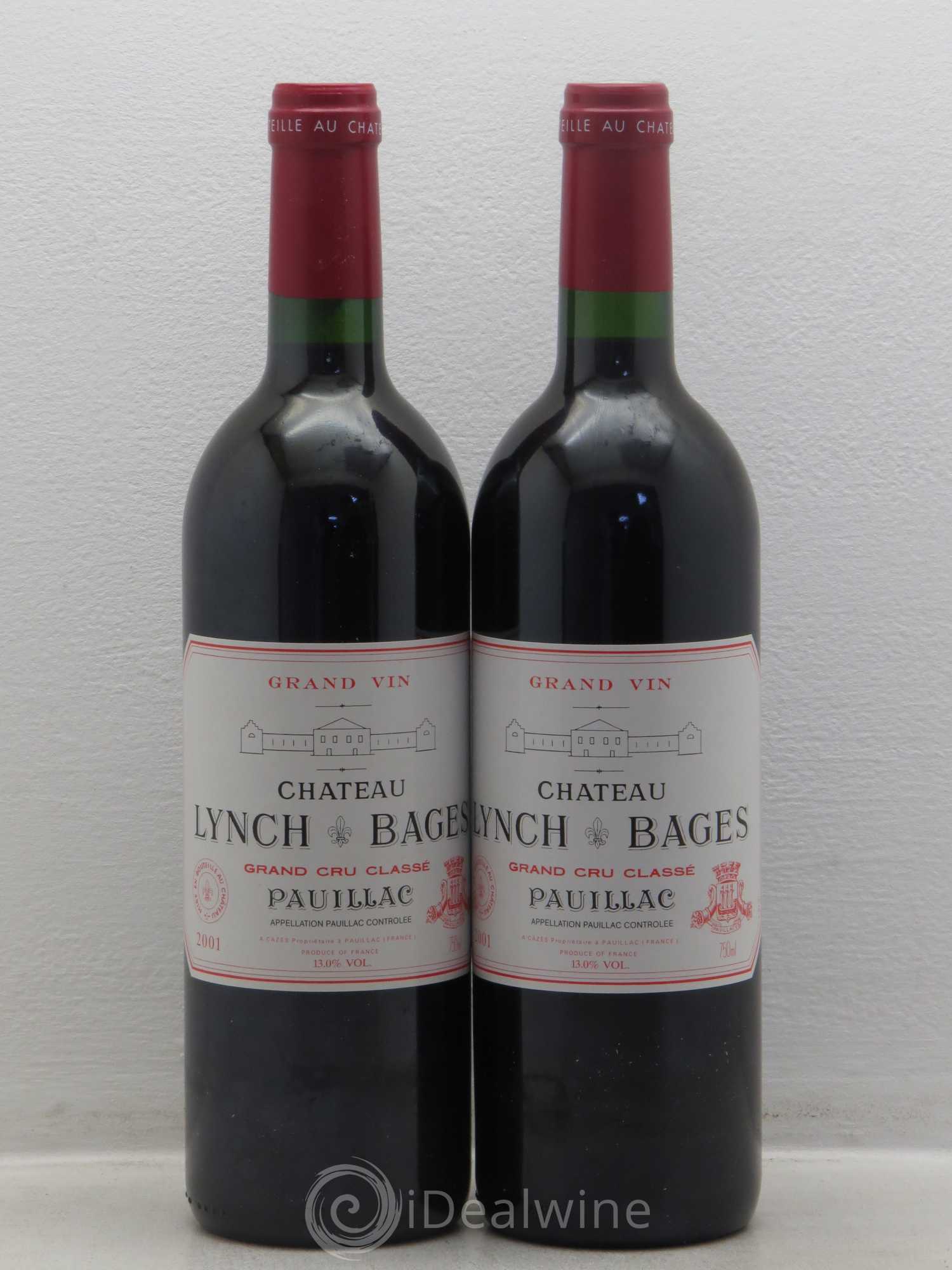 Château Lynch Bages 5ème Grand Cru Classé 2001 - Lot de 2 bouteilles - 0
