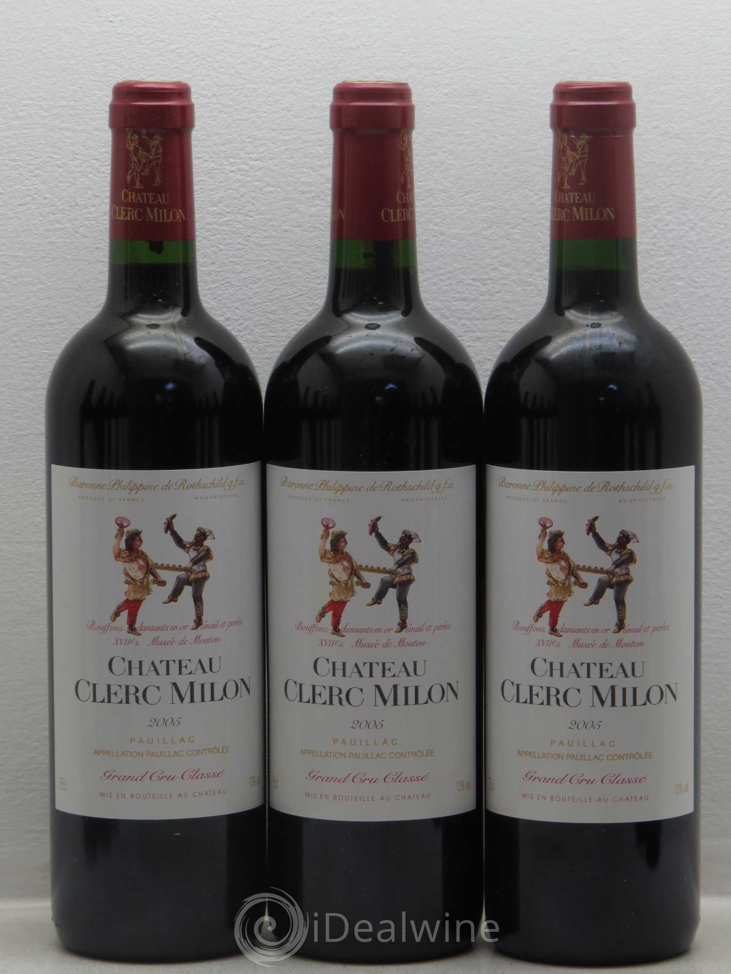 Château Clerc Milon 5ème Grand Cru Classé 2005 - Lot de 12 bouteilles - 1