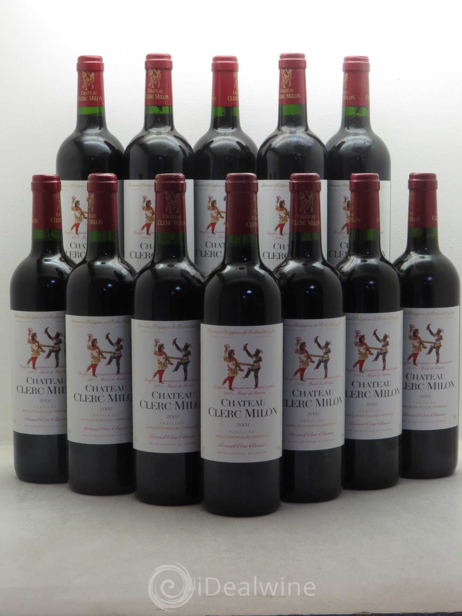Château Clerc Milon 5ème Grand Cru Classé 2005 - Lot de 12 bouteilles - 0