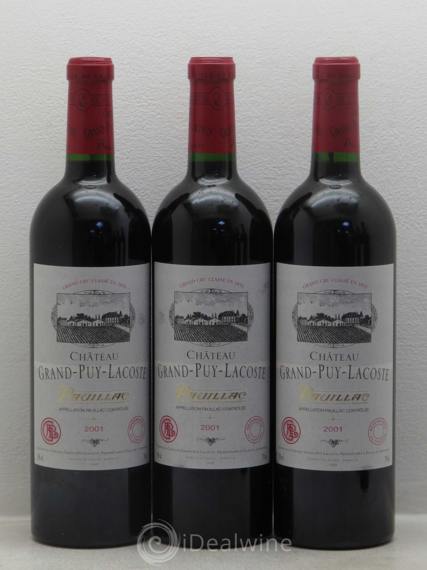 Château Grand Puy Lacoste 5ème Grand Cru Classé 2001 - Lot de 6 bouteilles - 1