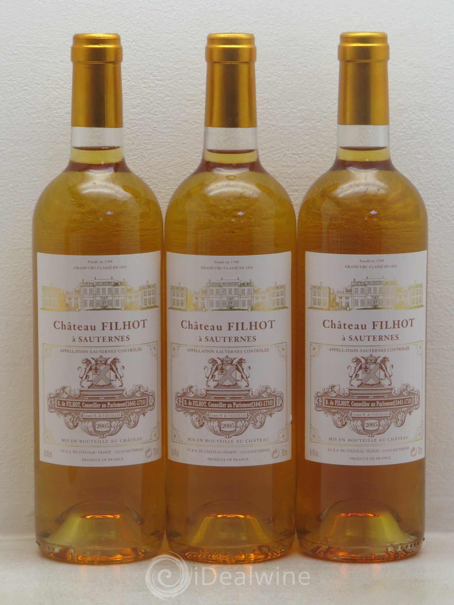 Château Filhot 2ème Grand Cru Classé 2005 - Lotto di 12 bottiglie - 3