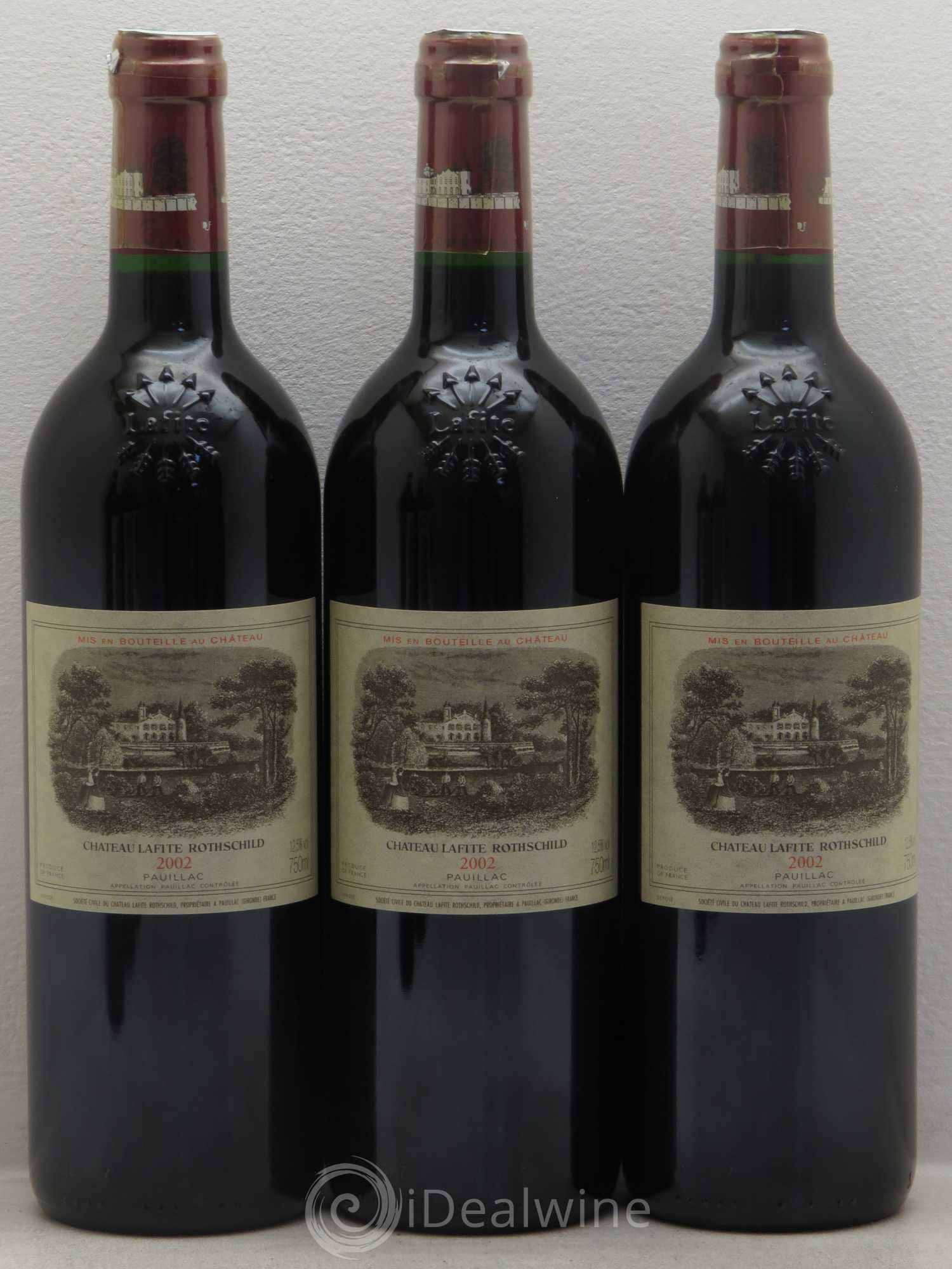Château Lafite Rothschild 1er Grand Cru Classé 2002 - Lot de 6 bouteilles - 1