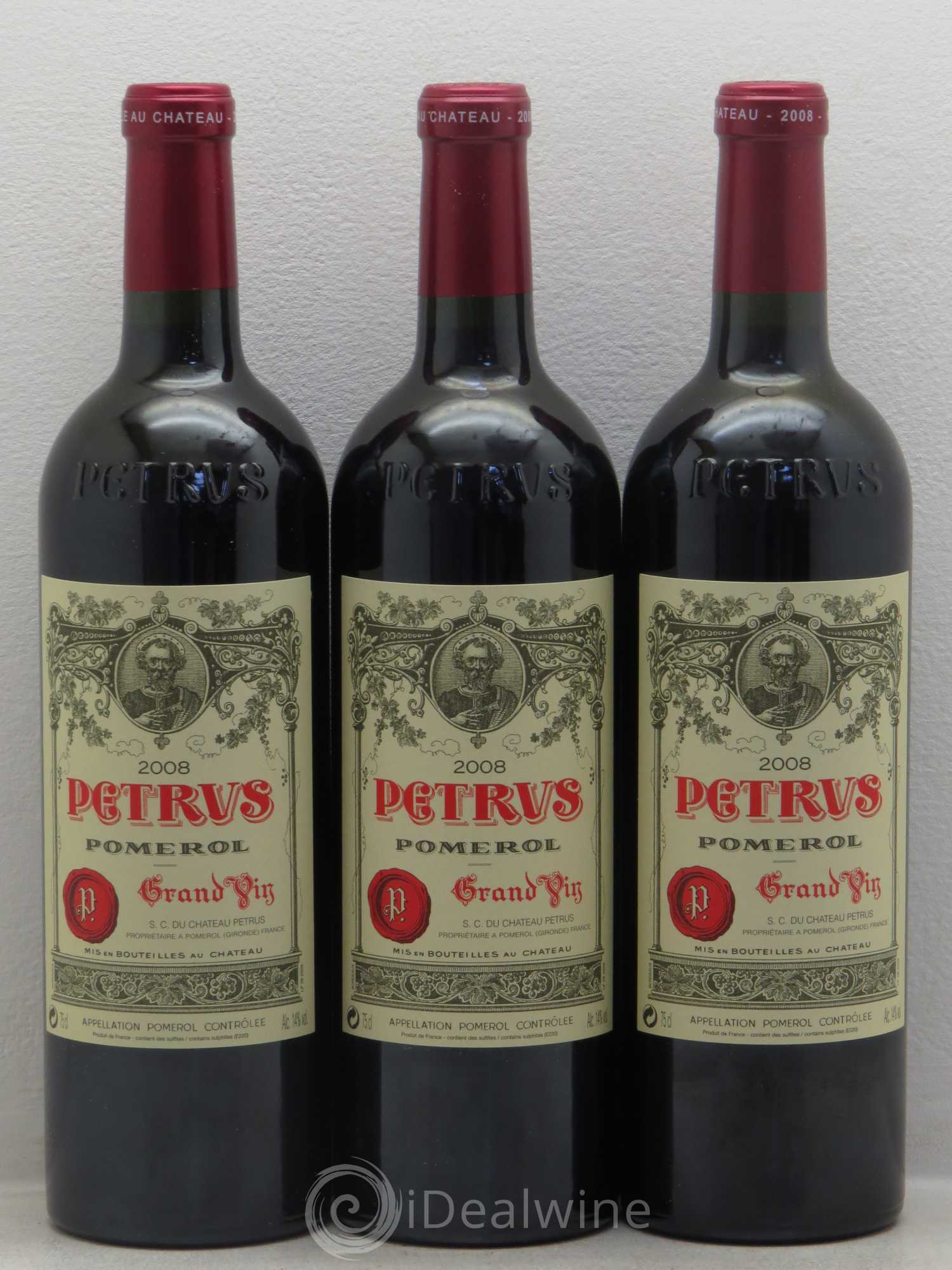 Petrus 2008 - Lot de 3 bouteilles - 0