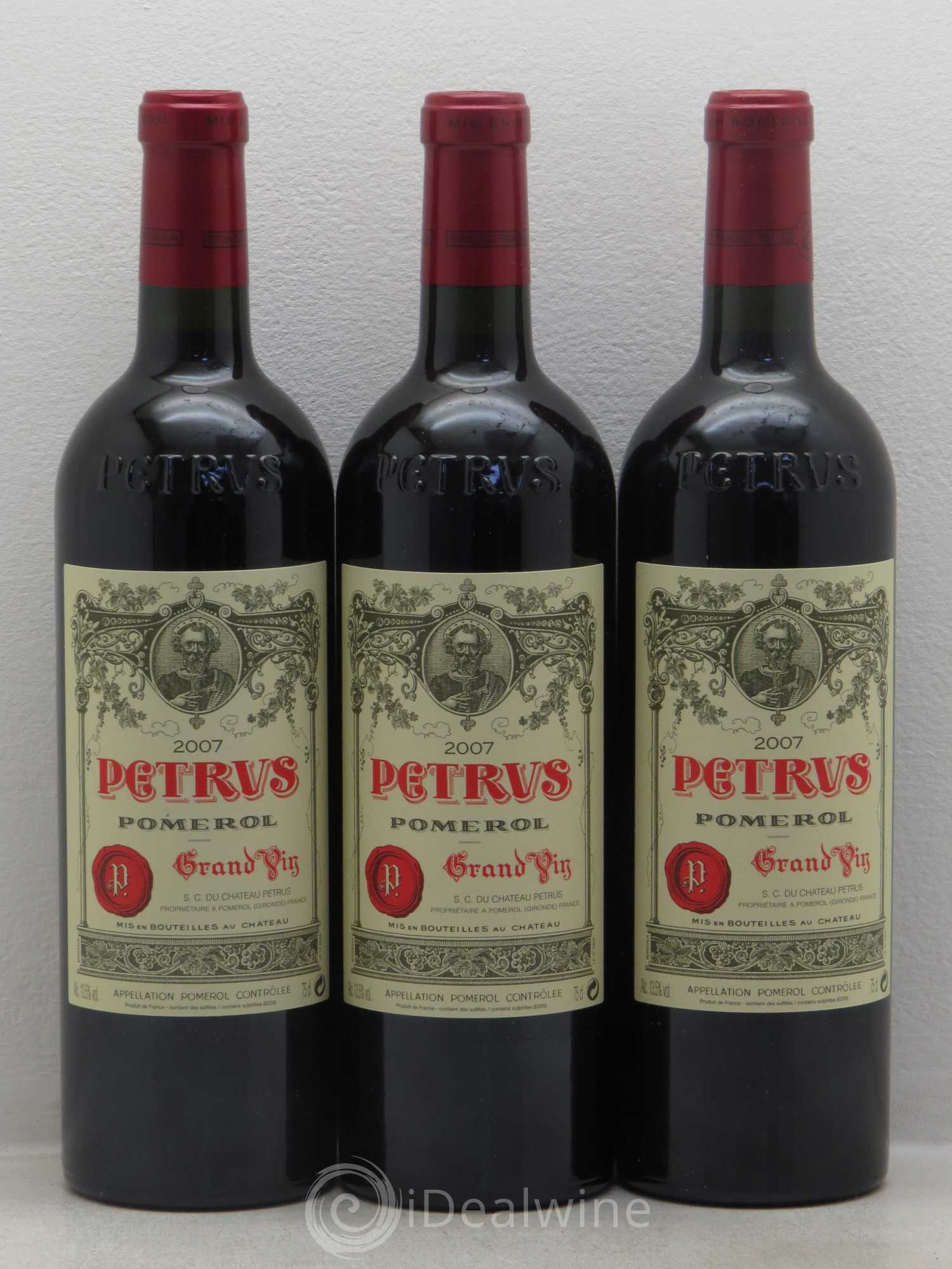 Petrus 2007 - Lot de 3 bouteilles - 0
