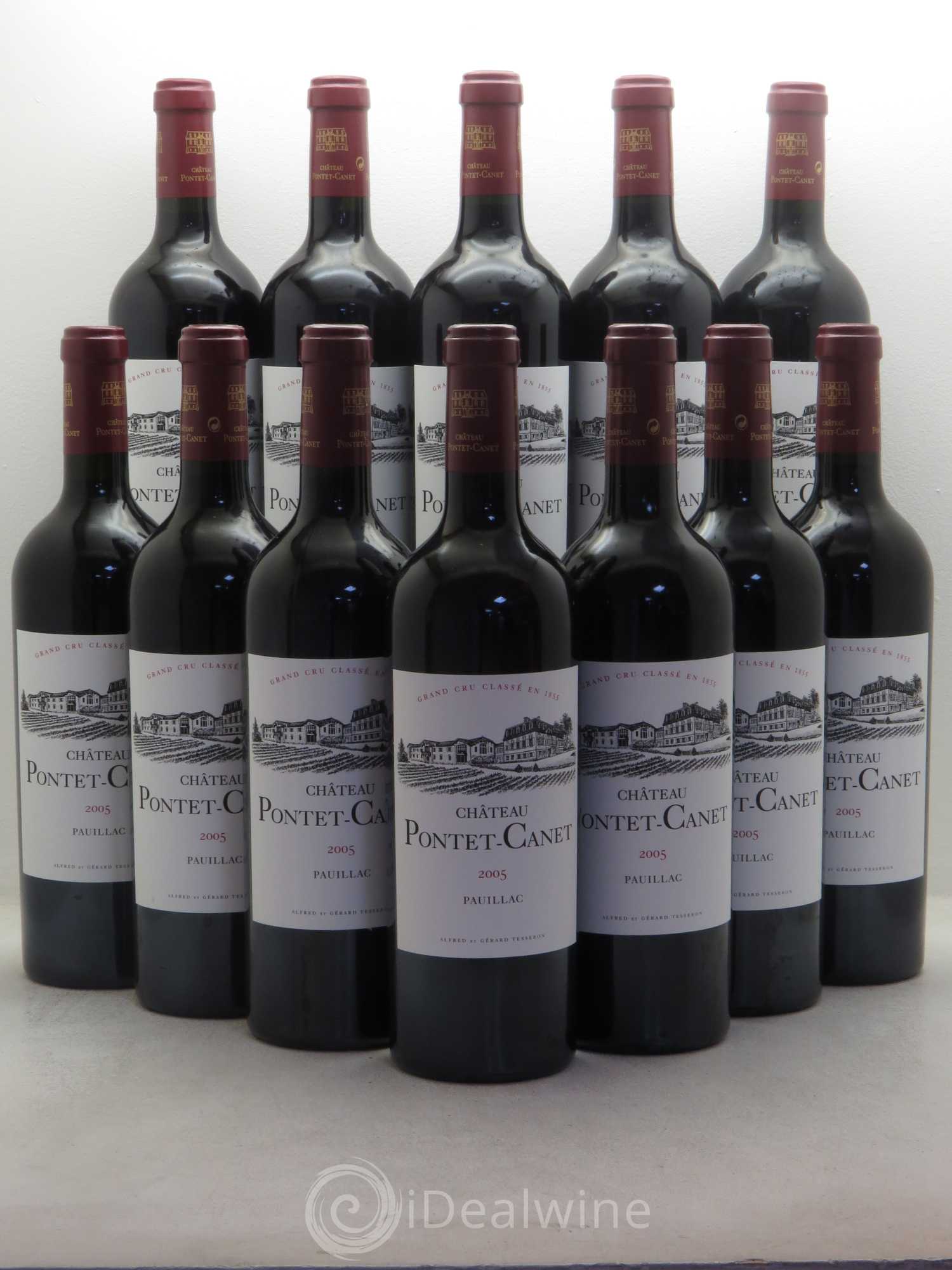 Château Pontet Canet 5ème Grand Cru Classé 2005 - Lot de 12 bouteilles - 0