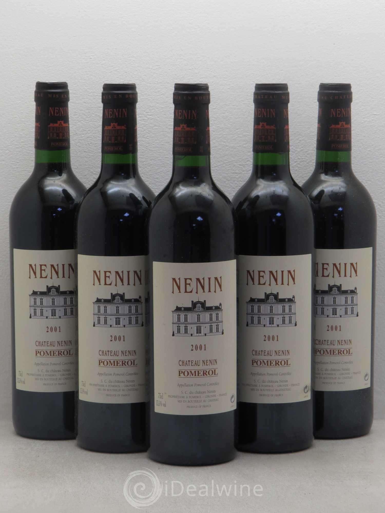 Château Nenin 2001 - Lot de 5 bouteilles - 0