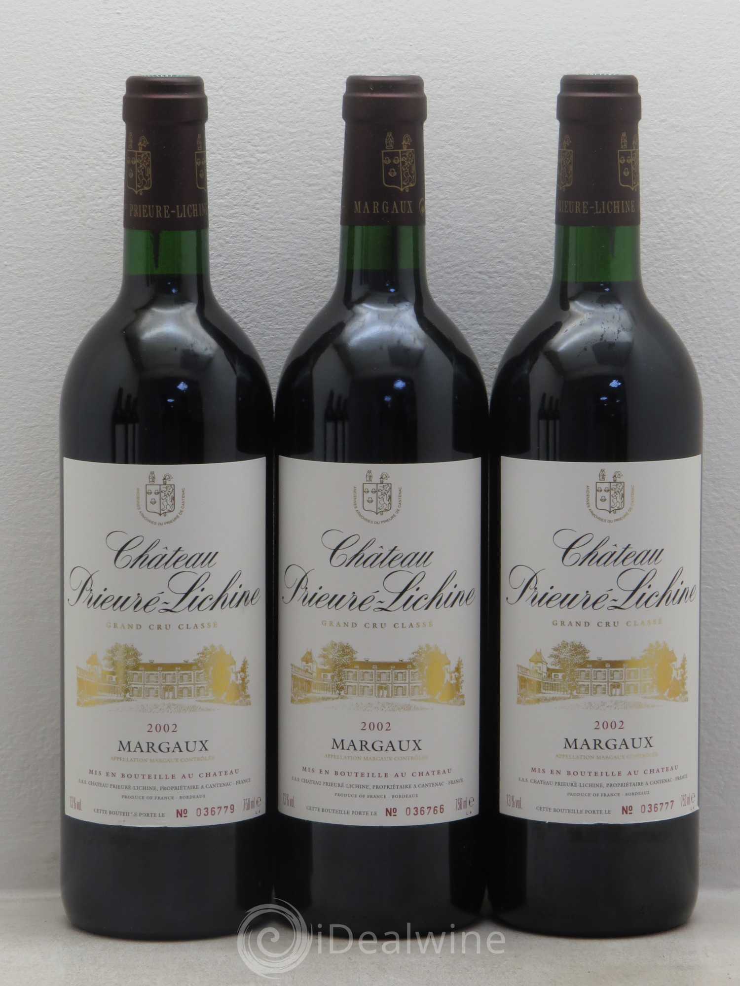 Château Prieuré Lichine 4ème Grand Cru Classé 2002 - Lot de 6 bouteilles - 1