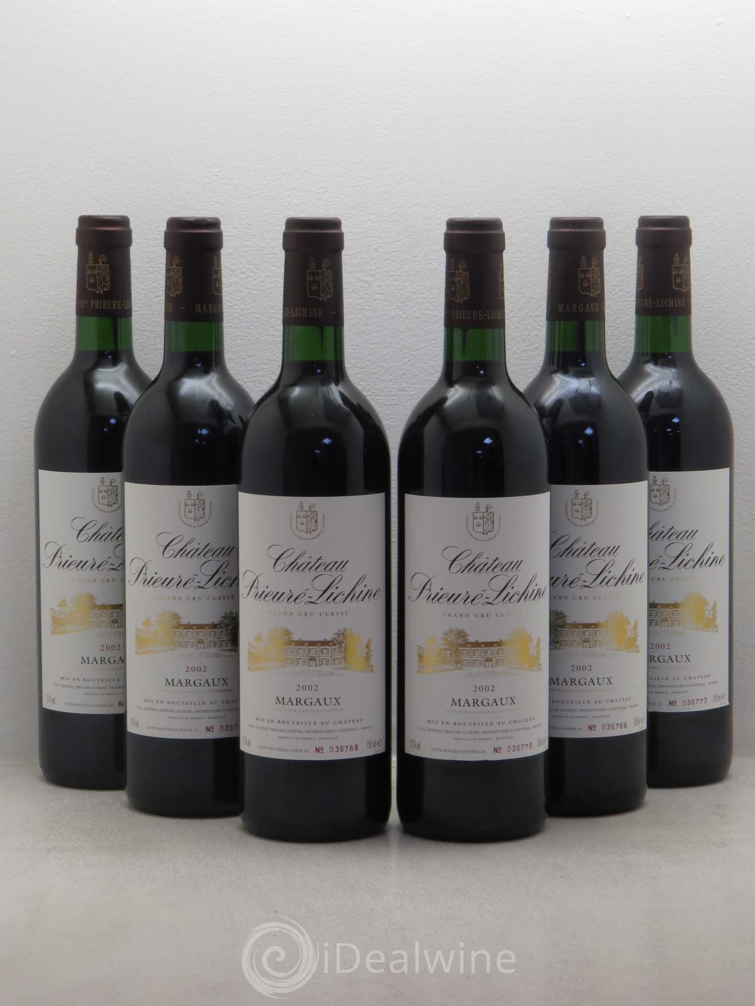 Château Prieuré Lichine 4ème Grand Cru Classé 2002 - Lot de 6 bouteilles - 0