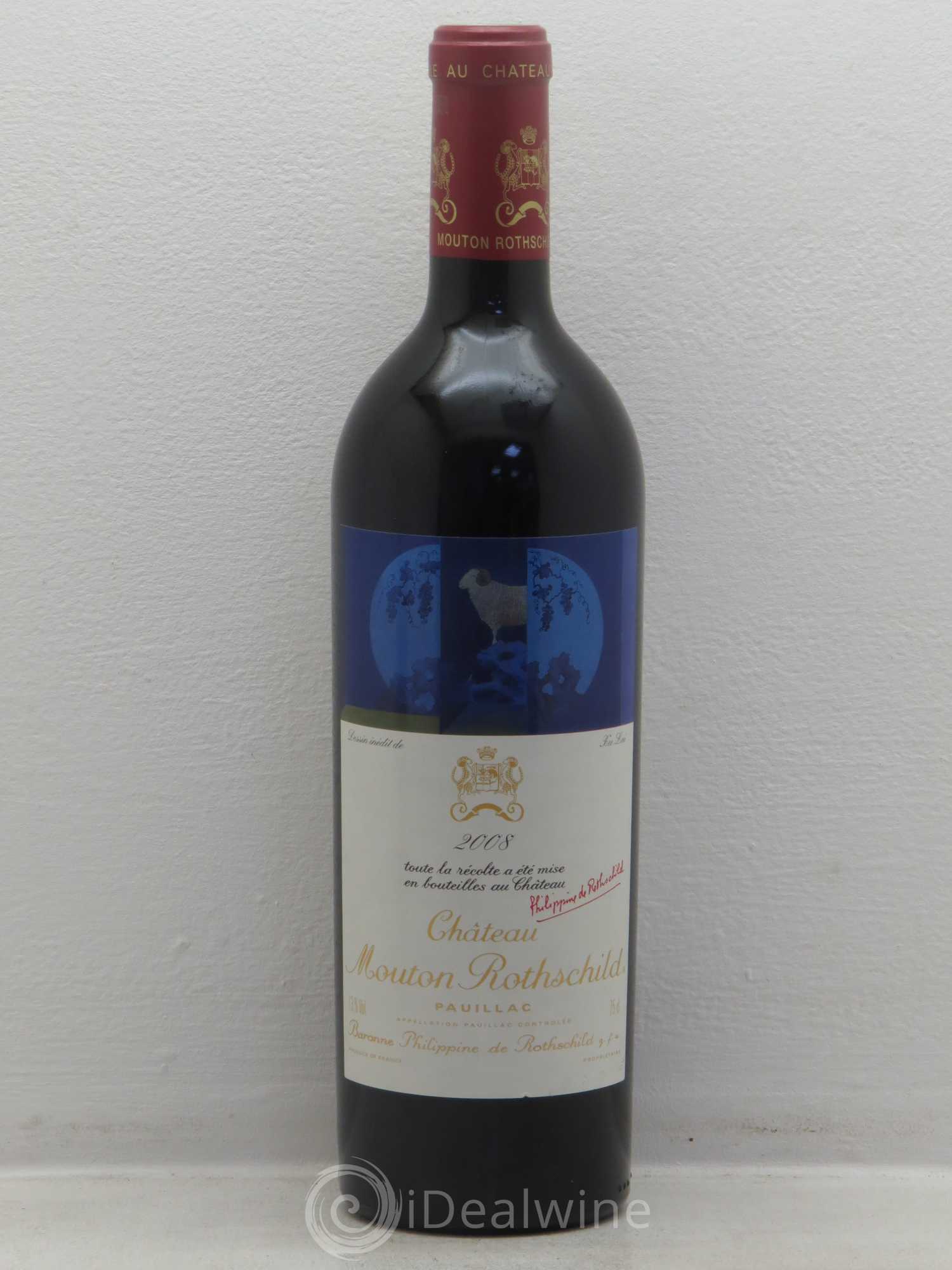 Château Mouton Rothschild 1er Grand Cru Classé 2008 - Lot de 1 bouteille - 0