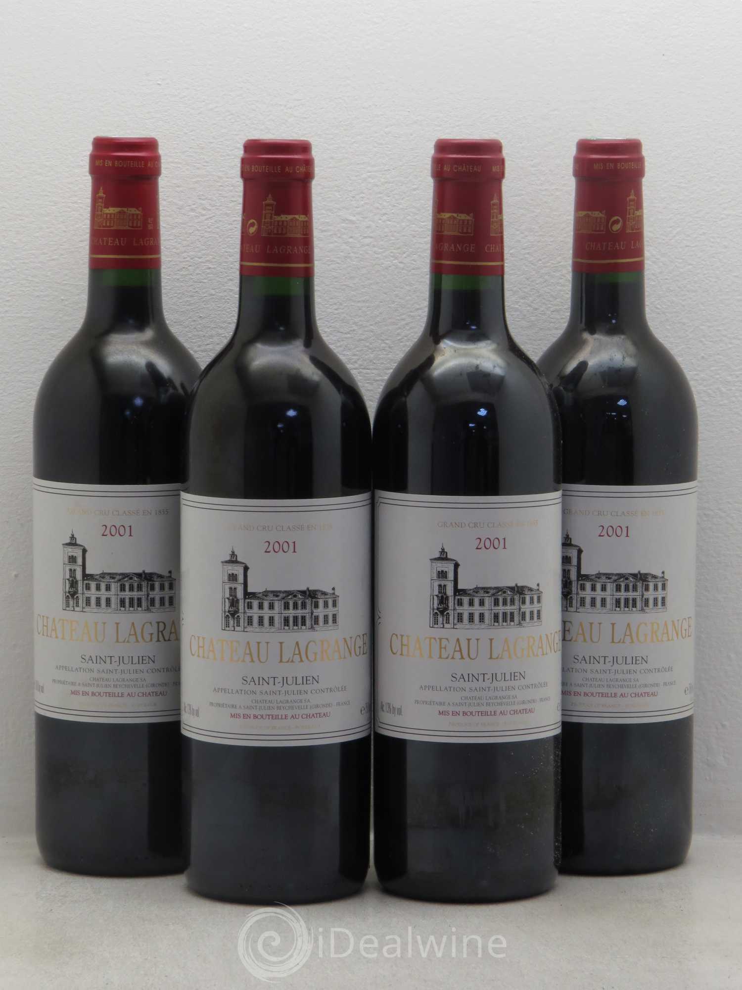 Château Lagrange 3ème Grand Cru Classé 2001 - Lot de 4 bouteilles - 0