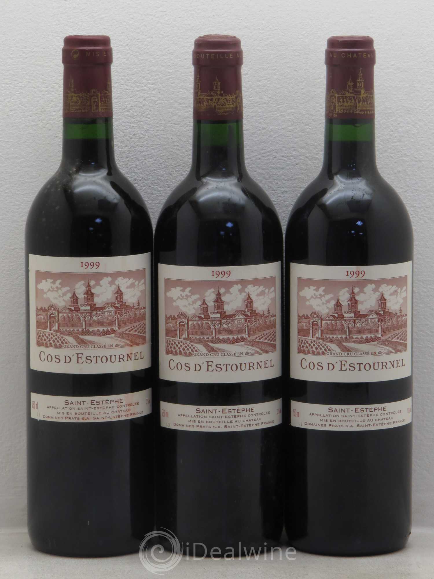 Cos d'Estournel 2ème Grand Cru Classé 1999 - Lot de 3 bouteilles - 0