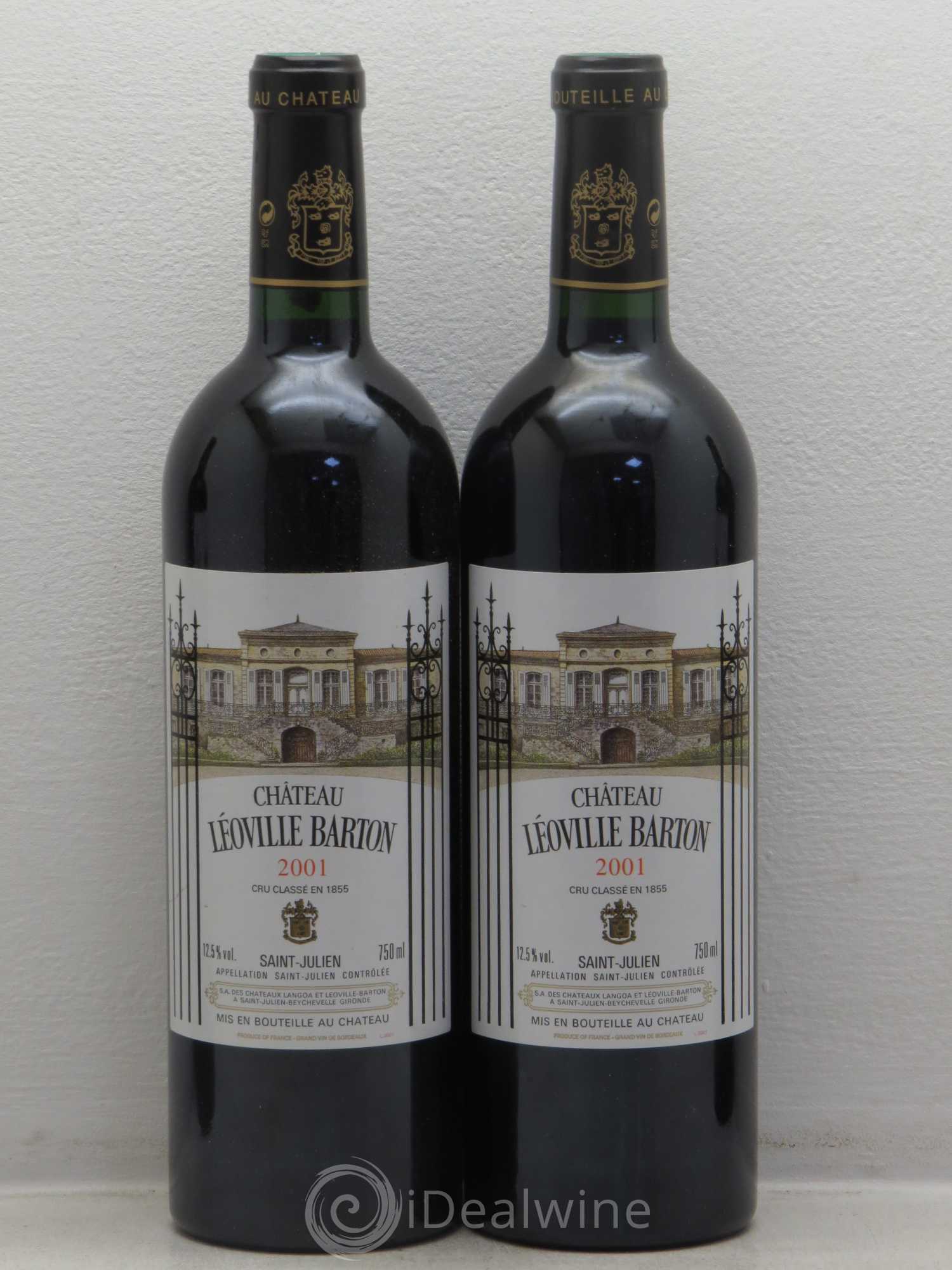 Château Léoville Barton 2ème Grand Cru Classé 2001 - Lot de 4 bouteilles - 1