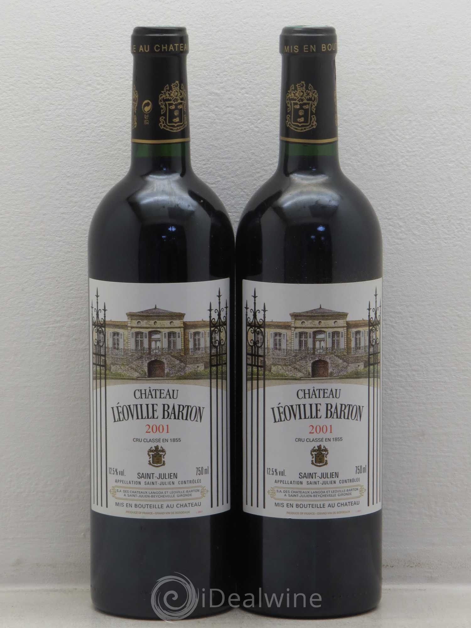 Château Léoville Barton 2ème Grand Cru Classé 2001 - Lot de 4 bouteilles - 2