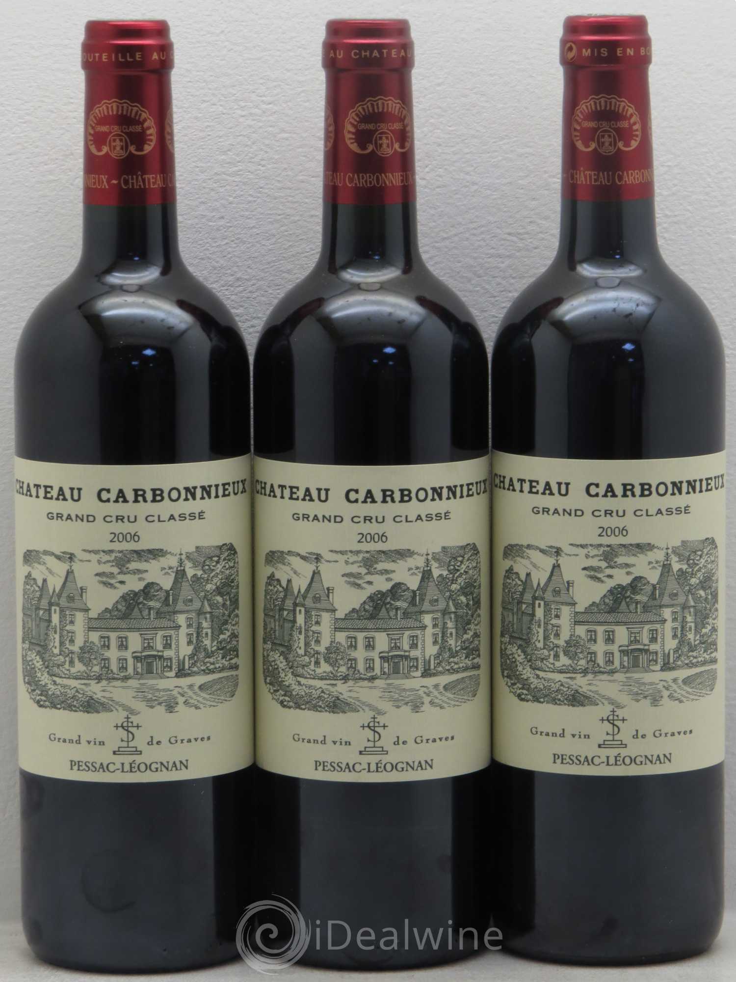 Château Carbonnieux Cru Classé de Graves 2006 - Lot de 3 bouteilles - 0