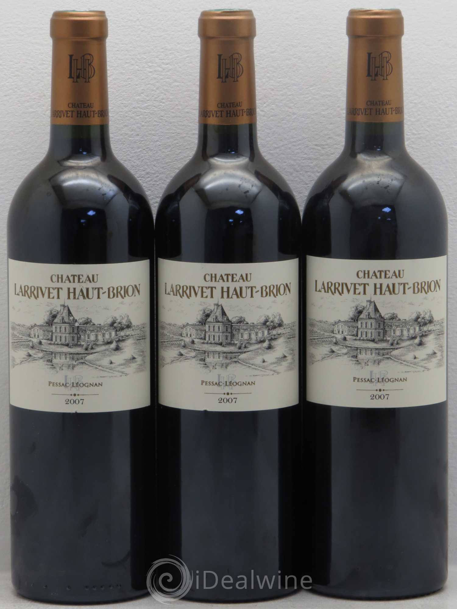 Château Larrivet Haut-Brion 2007 - Lot de 3 bouteilles - 0