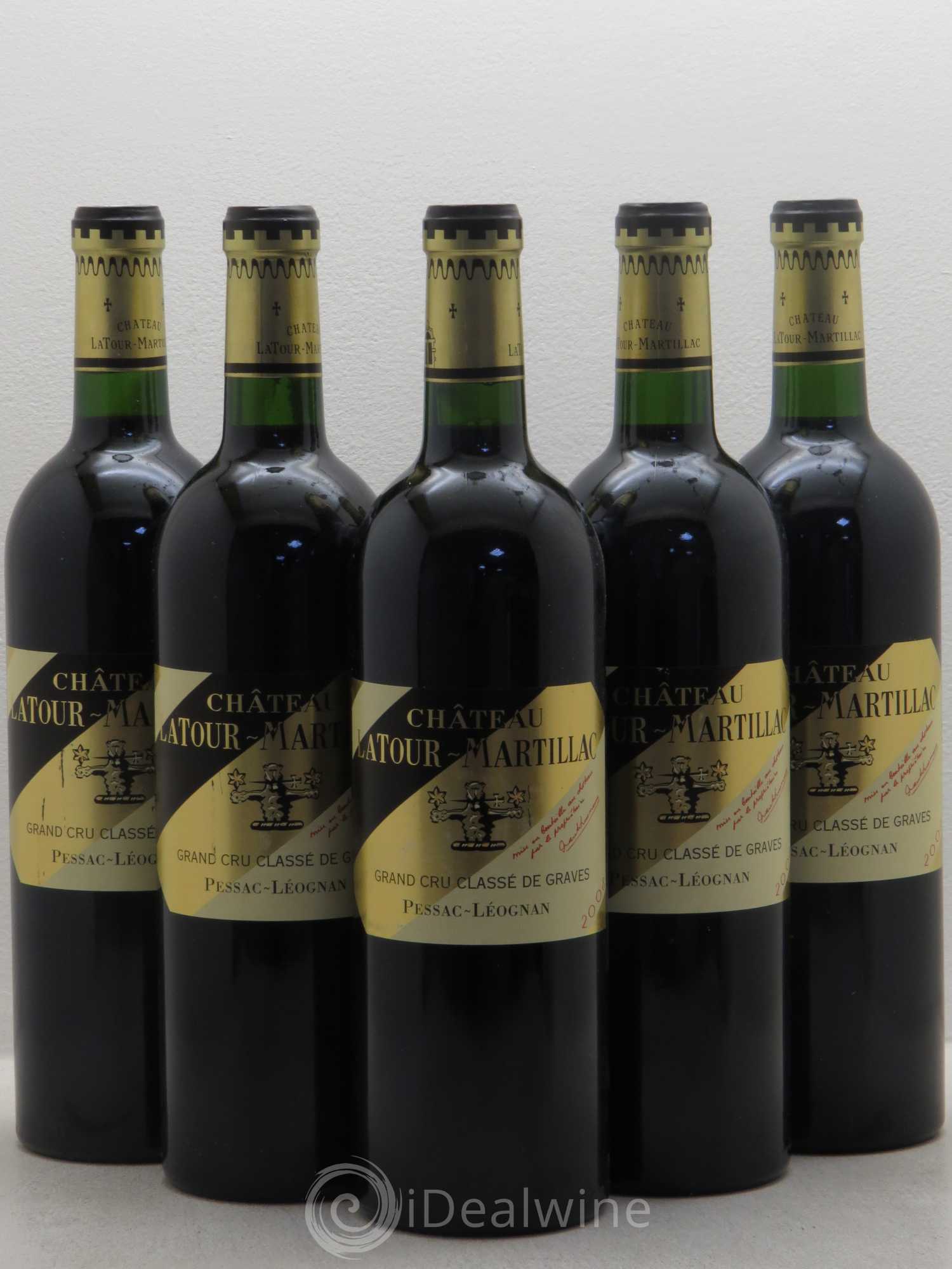 Château Latour-Martillac Cru Classé de Graves 2008 - Lot de 5 bouteilles - 0
