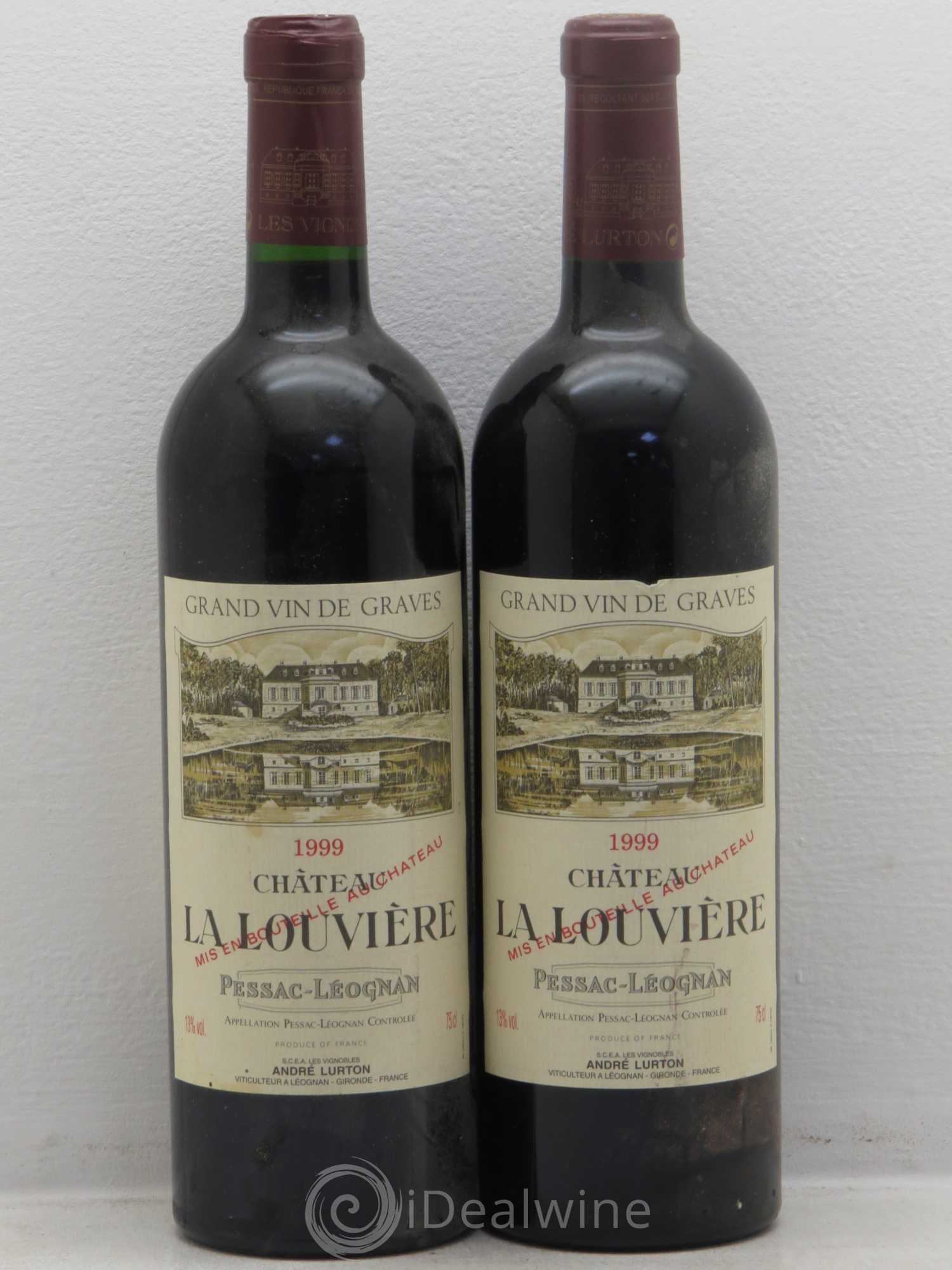 Château la Louvière 1999 - Lot de 2 bouteilles - 0