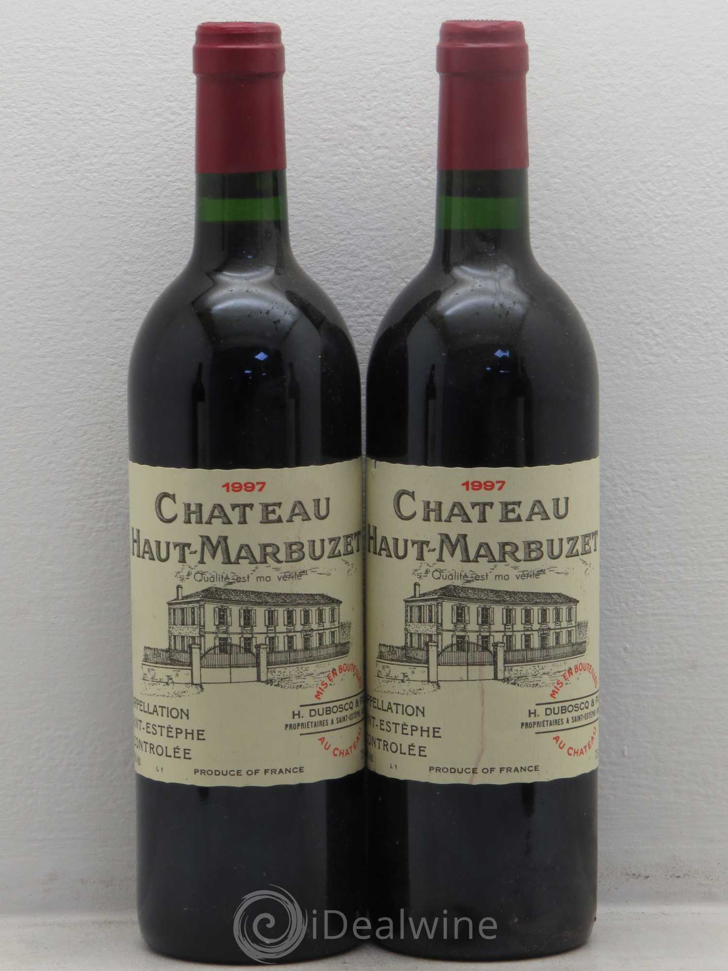 Château Haut Marbuzet 1997 - Lot de 4 bouteilles - 1