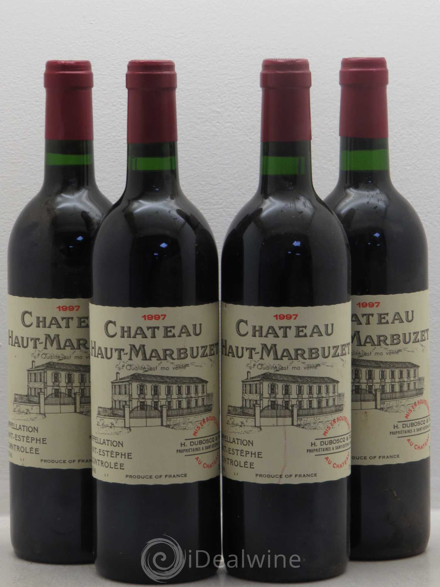 Château Haut Marbuzet 1997 - Lot de 4 bouteilles - 0