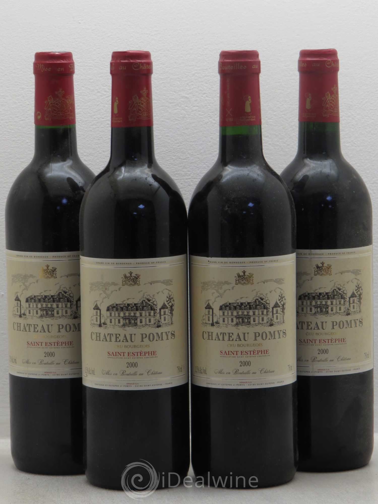 Château Pomys Cru Bourgeois 2000 - Lot de 4 bouteilles - 0